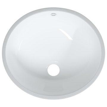 vidaXL Waschbecken Waschbecken Weiß 33x29x16,5 cm Oval Keramik