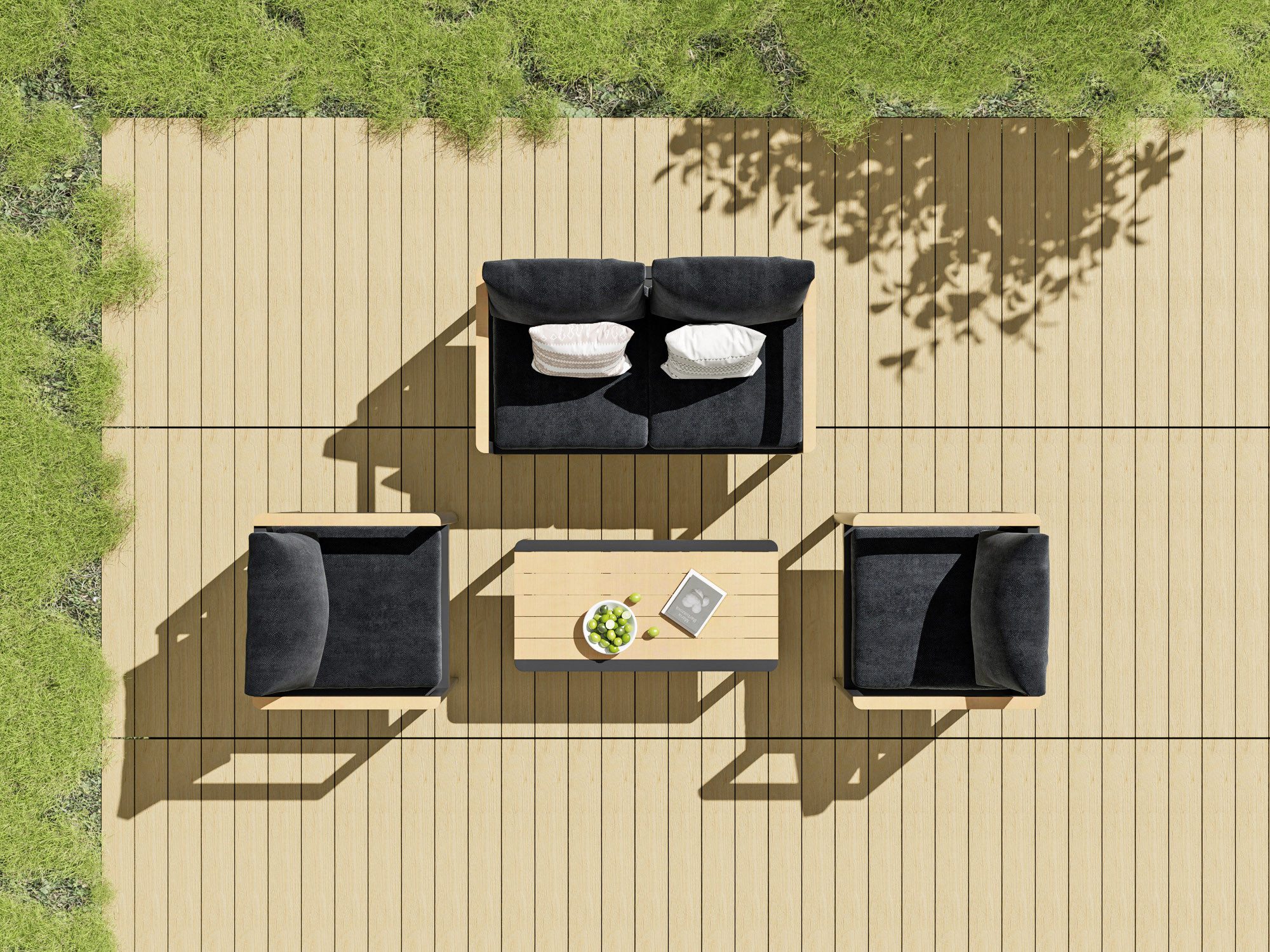 MeXo Gartenlounge-Set Balkonmöbel Set für 3-4 günstig online kaufen
