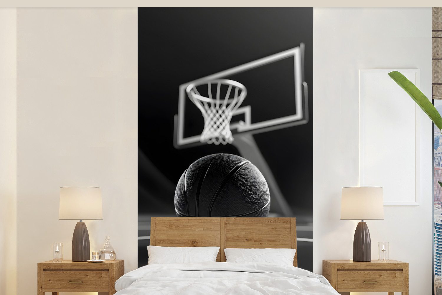 MuchoWow Fototapete Basketball - Basketballplatz - günstig online kaufen
