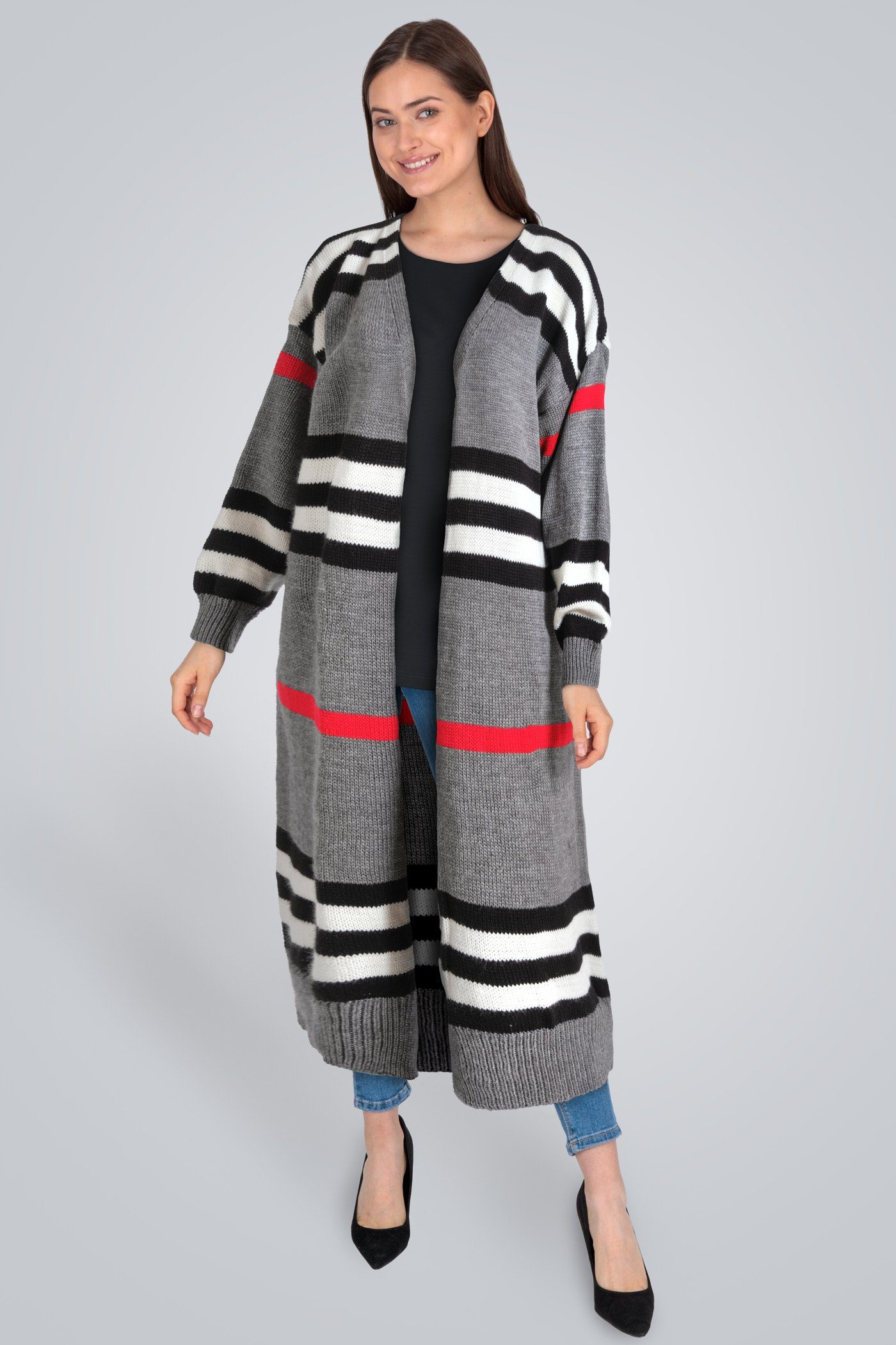 Langer Strickmantel Damen