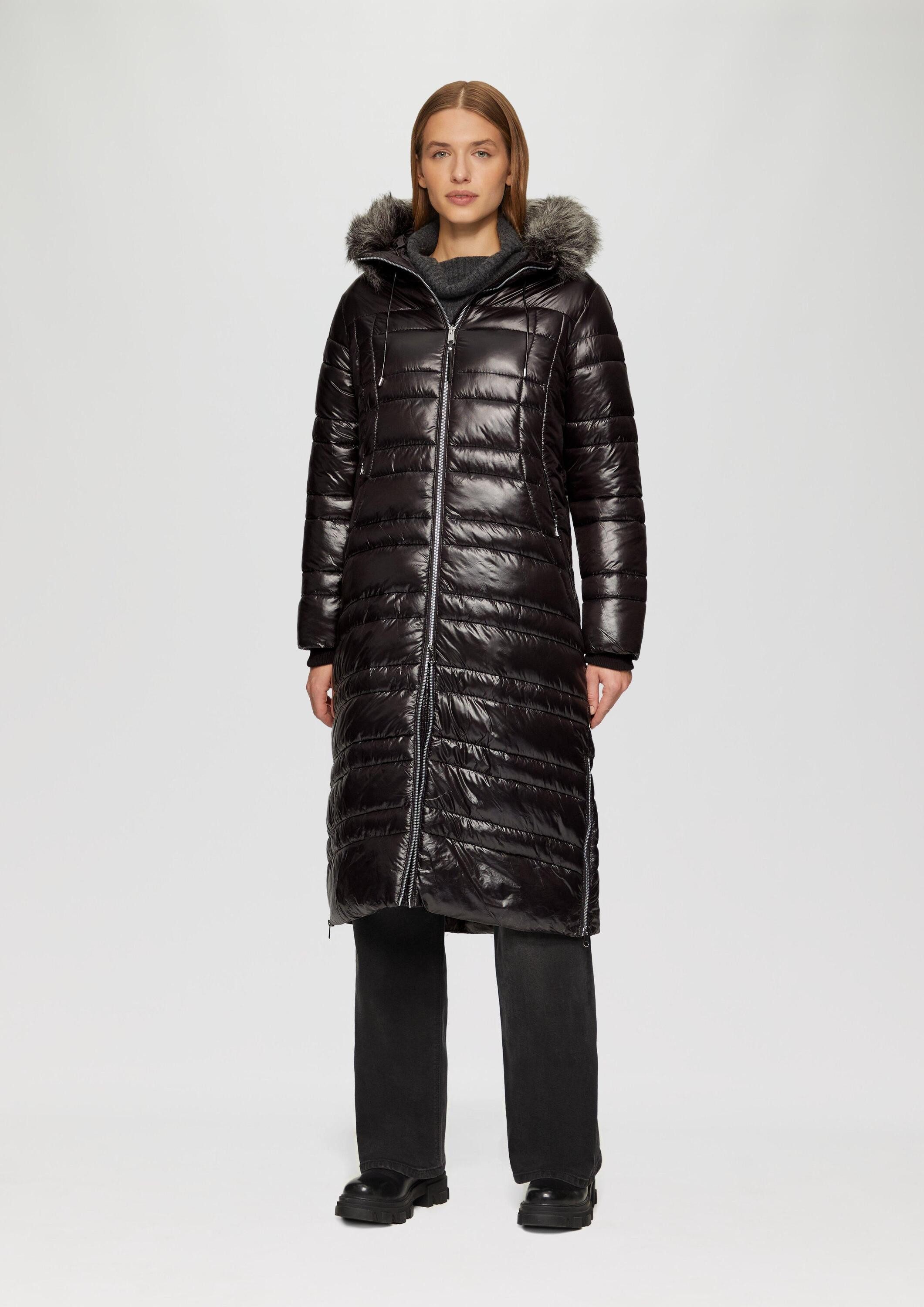 s.Oliver Wintermantel Outdoor-Mantel Steppmantel mit abnehmbarem Kunstfell- günstig online kaufen