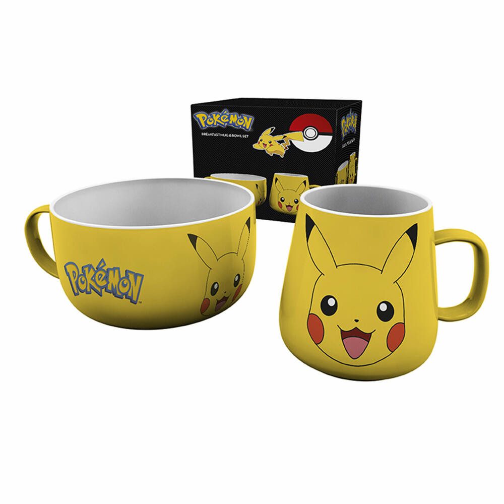 ABYstyle Frühstücks-Geschirrset Pokemon - Pikachu 2-tlg. (2-tlg), Keramik