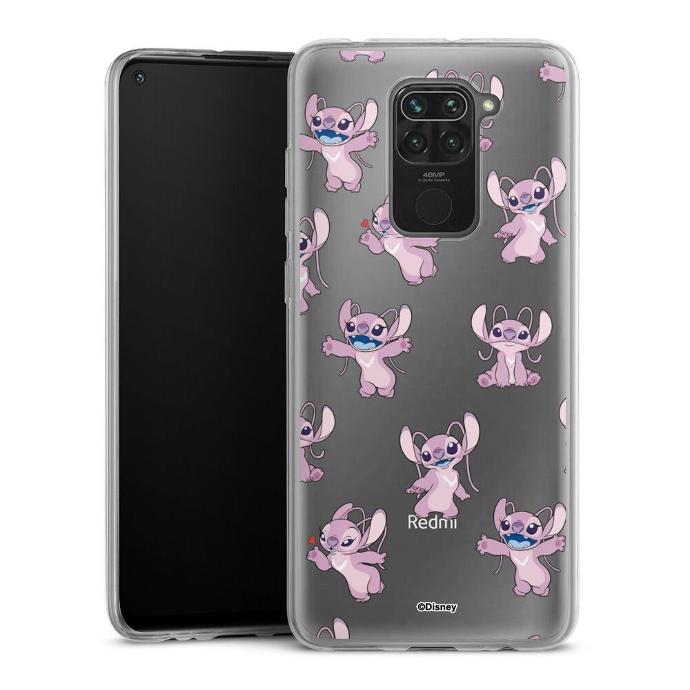 DeinDesign Handyhülle Lilo & Stitch Engel Disney Angel Faces Pattern Transparent, Xiaomi Redmi Note 9 Slim Case Silikon Hülle Ultra Dünn Schutzhülle