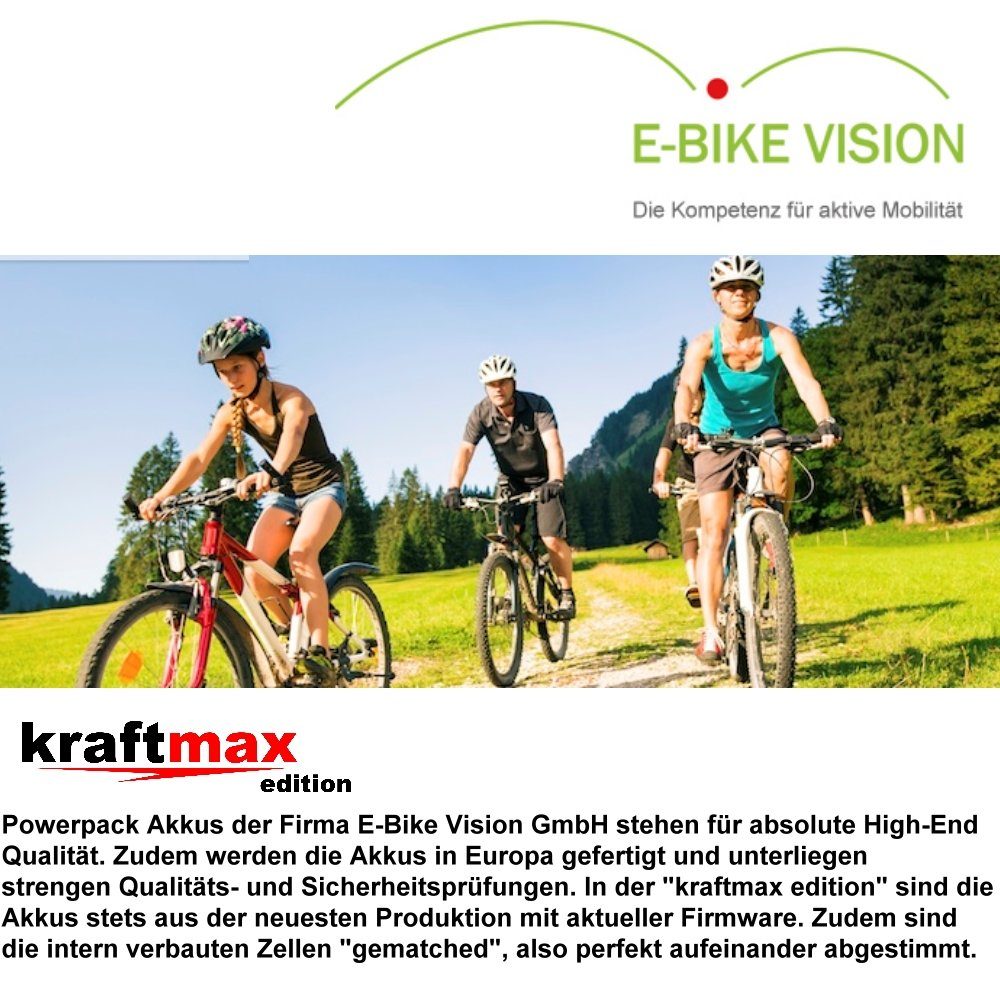 kraftmax E-Bike Vision Power Pack Akku für Panasonic 36V / 17Ah / 612WH -UR Akku 17000 mAh (36 V V, 1 St), Lithium-Ionen-Technologie – Bild 4 von 4