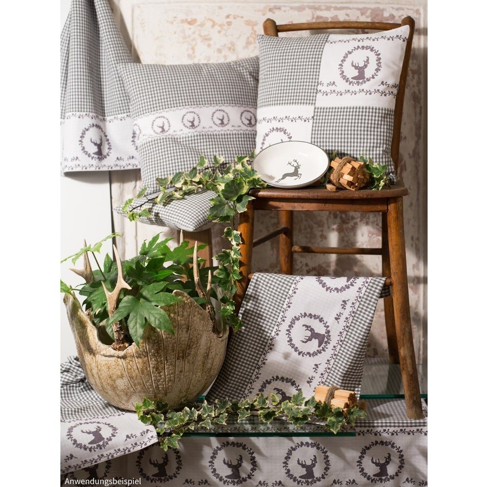 matches21 HOME & HOBBY Kissenbezüge Kissen-Bezug 30x30 cm Hirsch Landhaus-S günstig online kaufen