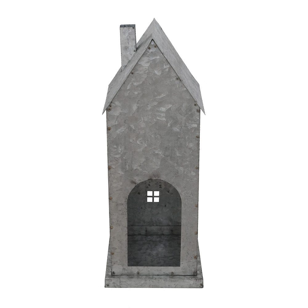 Grafelstein Kerzenlaterne Laterne ZINKHAUS grau aus Metall H38cm Lichthaus Dekohaus - GROSS (1 Stück, 1 Laterne) – Bild 4 von 5
