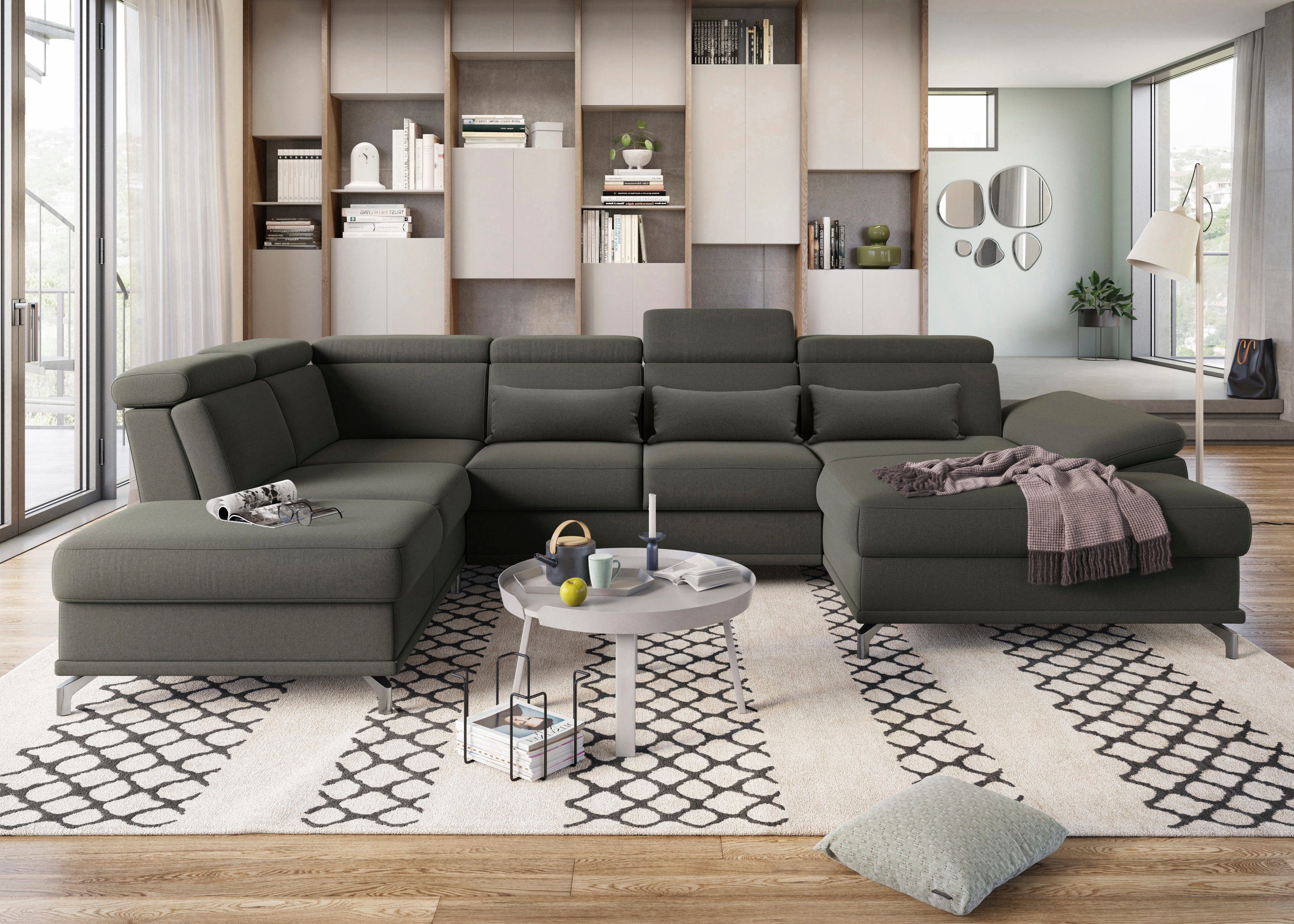 sit&more Wohnlandschaft "Cabrio U-Form, mit Sitztiefenverstellung, Arm- und günstig online kaufen