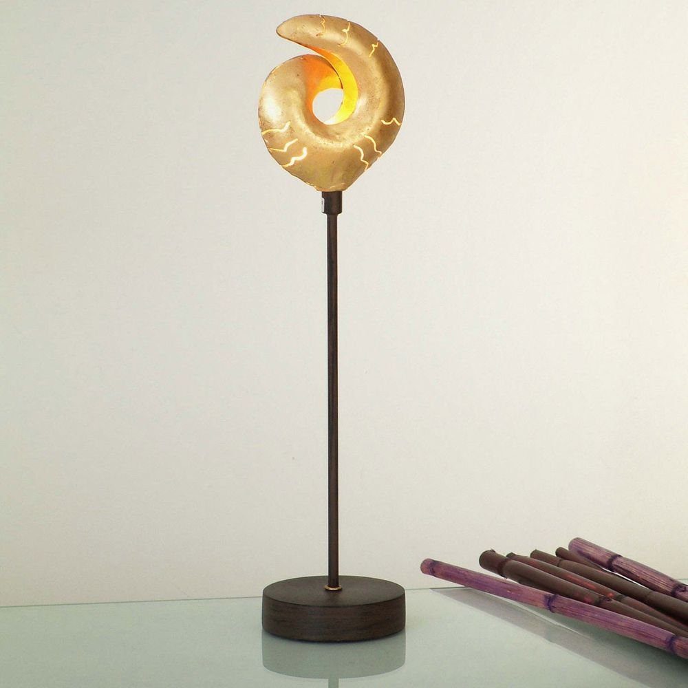 Holländer Tischleuchte Piccola Gazella Eisen Braun-Schwarz-Gold