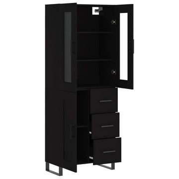 vidaXL Kleiderschrank Regal Highboard Schrank Hochschrank Schwarz 69,5x34x180 cm Holzwerksto