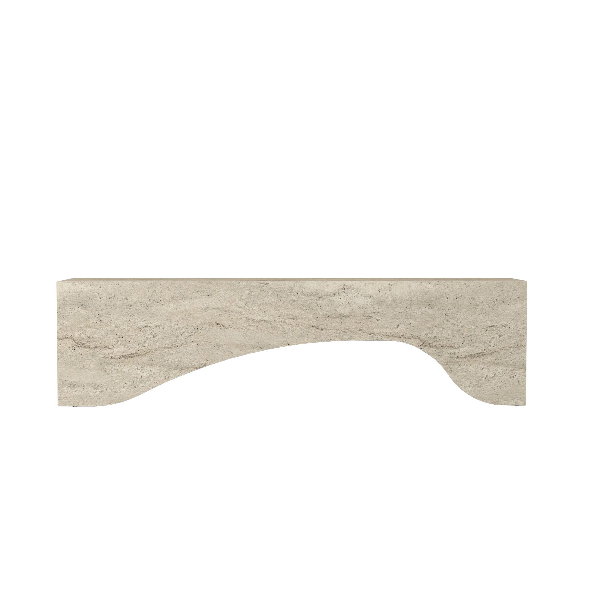 Lowboard moebel17 TV Lowboard 150 cm Travertin-Optik Stein Beige