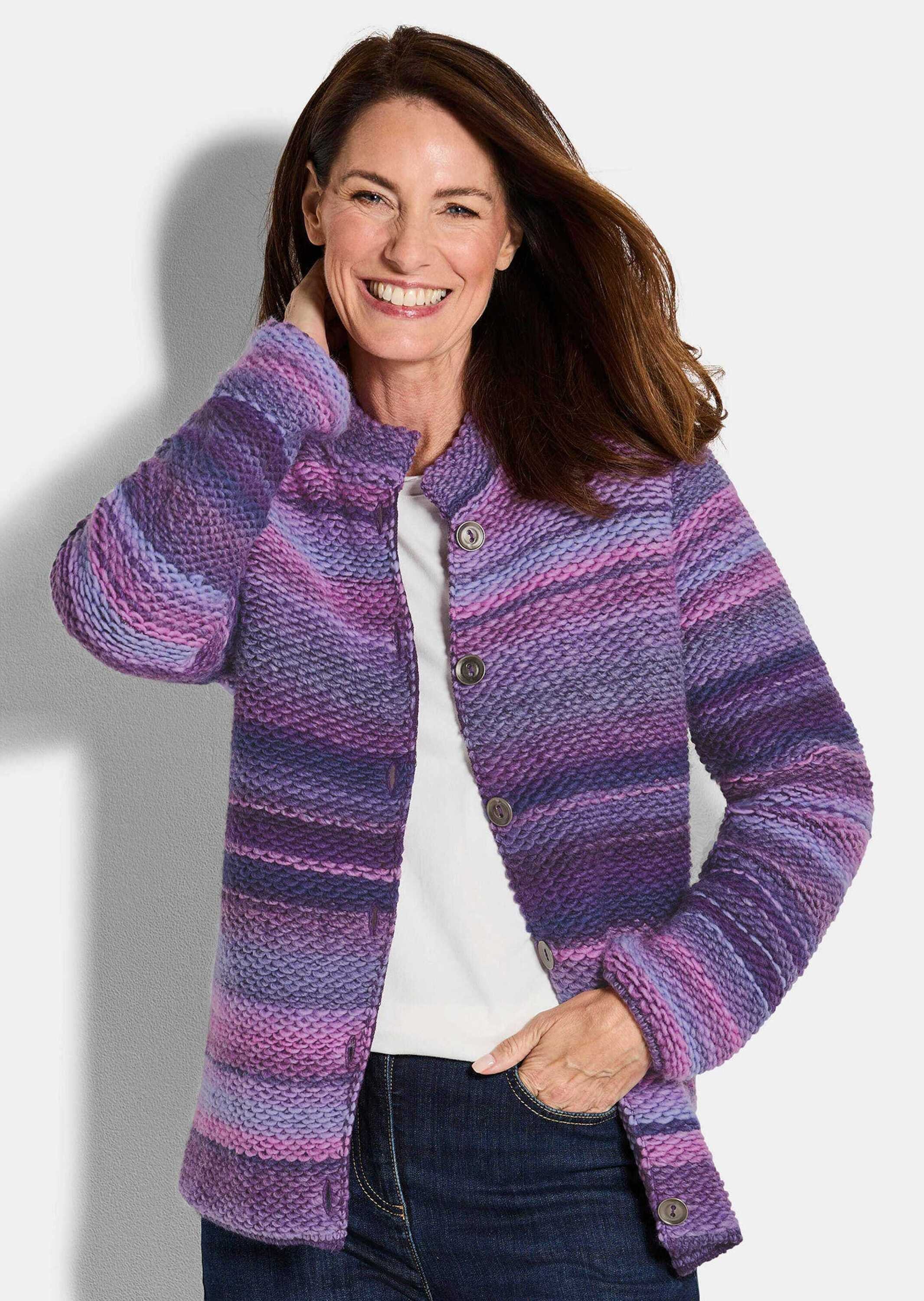 GOLDNER Strickjacke Kurzgröße: Strickjacke mit Multicolor günstig online kaufen
