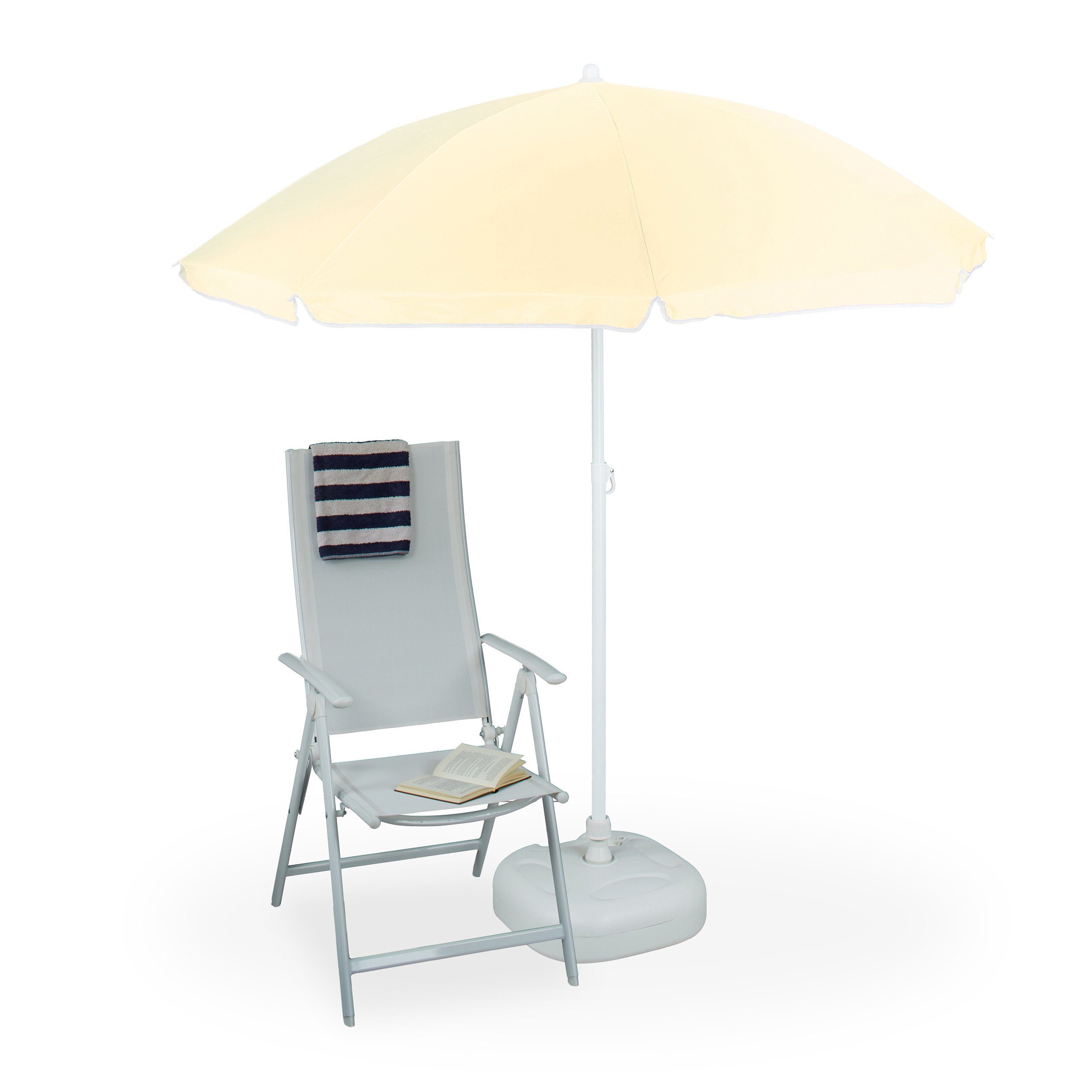 relaxdays Balkonschirm 2-tlg. Sonnenschirm Set