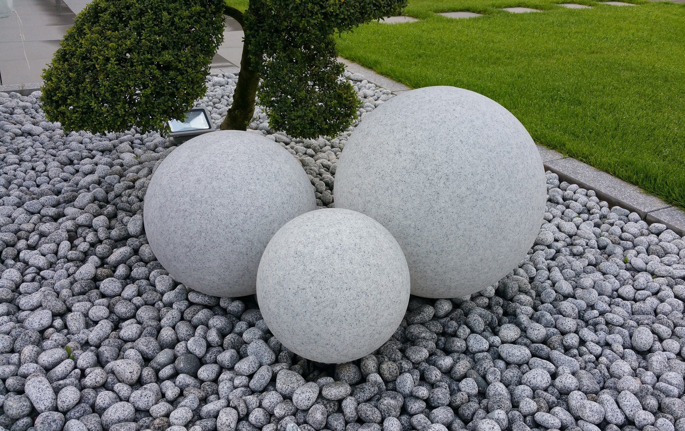 TRANGO LED Kugelleuchte, 3er Set 202530GB in 20/25/30cm Durchmesser IP65 LE günstig online kaufen