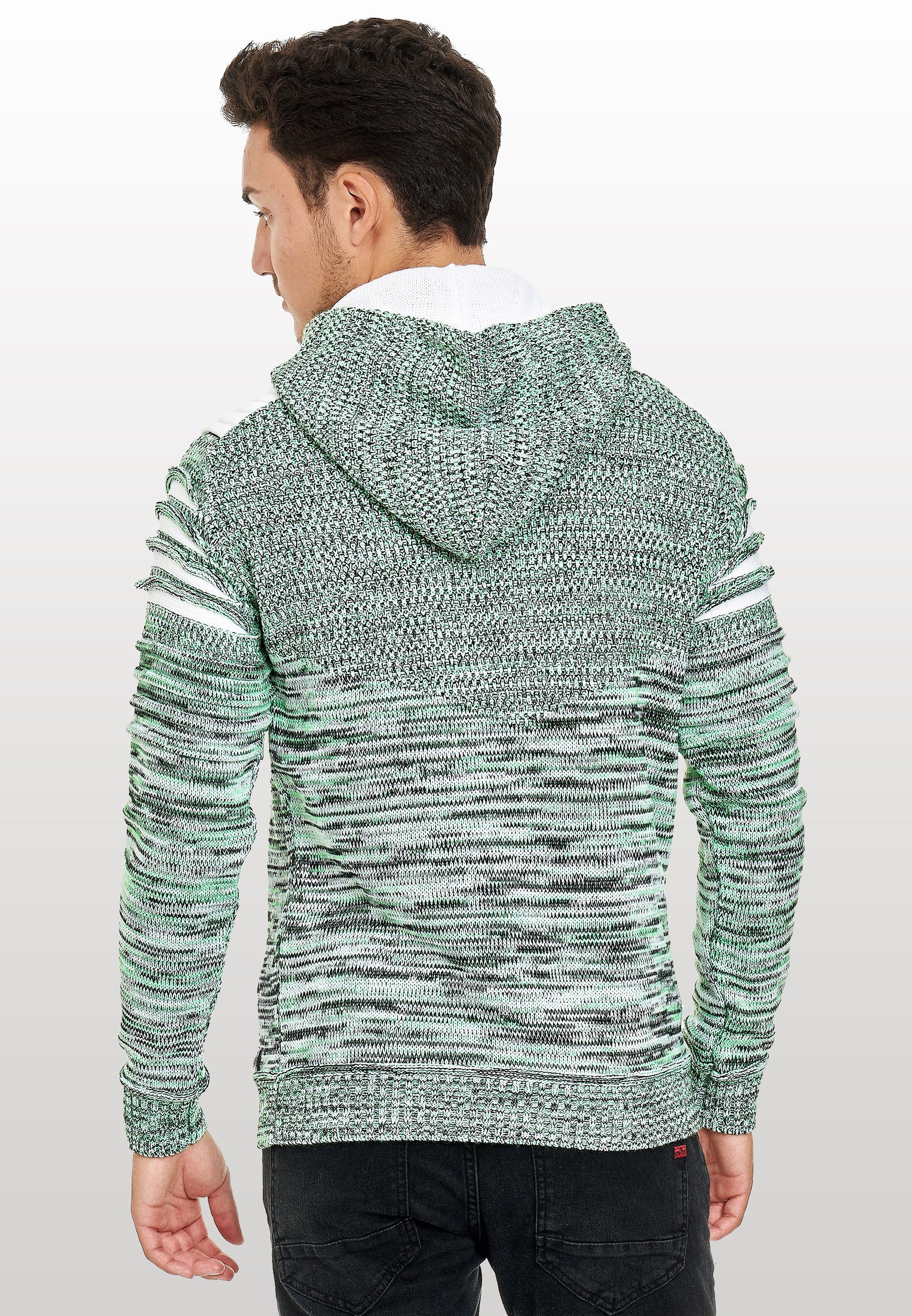 Rusty Neal Kapuzensweatshirt in Strickdesign modernem mint