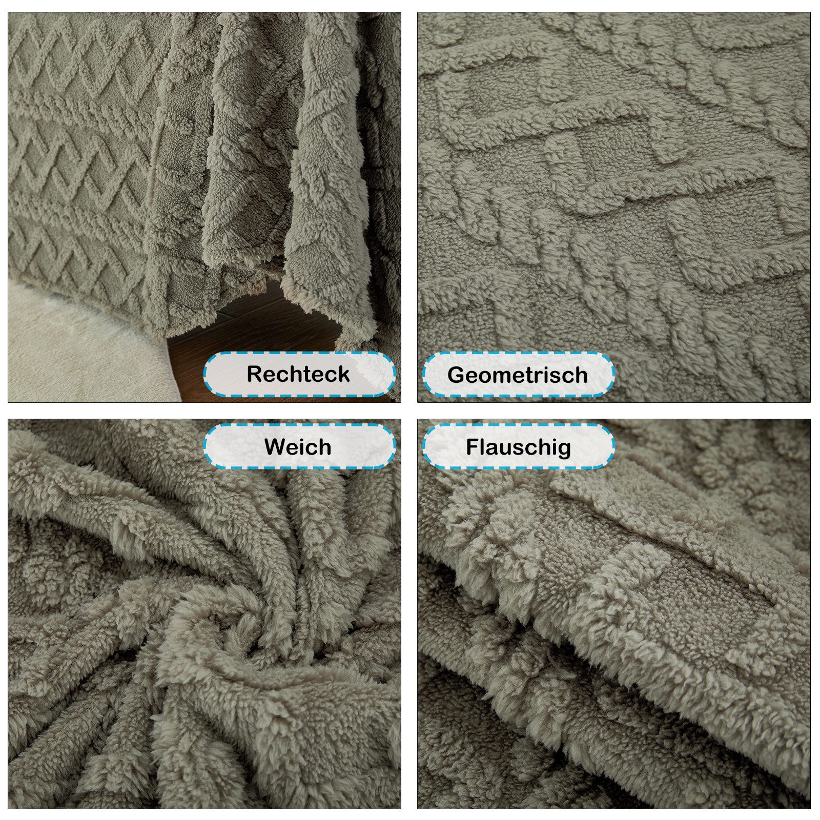 Jibenhome Sofabezug Weiche Flauschige Sofaüberwurf Decke, Jacquard Sofadeck günstig online kaufen