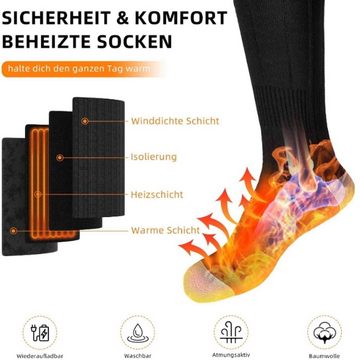 Viellan Skisocken Elektrische Socken, Skisocken, batteriebetrieben, beheizte Socken Wärme und Sicherheit, atmungsaktive Eigenschaften