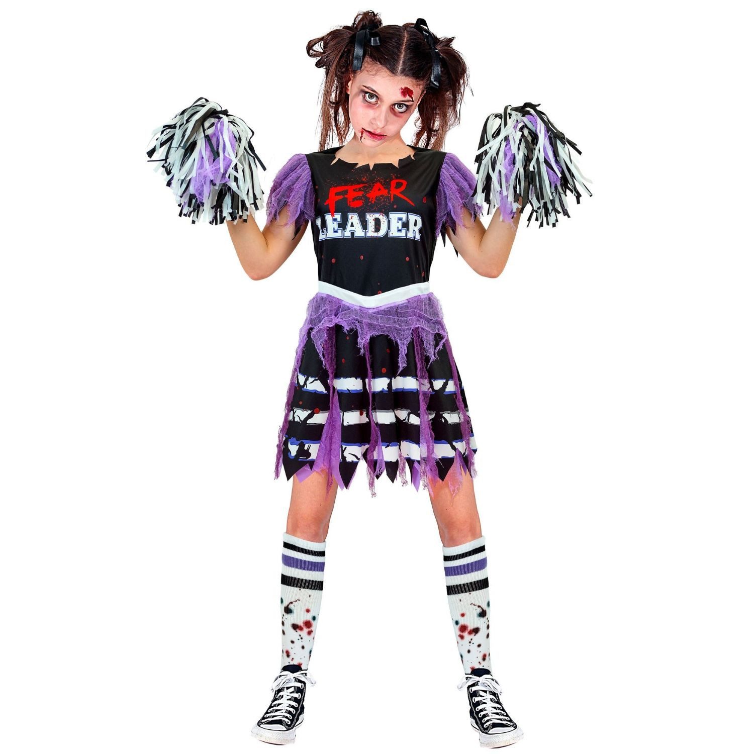 Widmann S.r.l. Zombie-Kostüm Kostüm 'Zombie Cheerleader' für Mädchen, Kleid, S