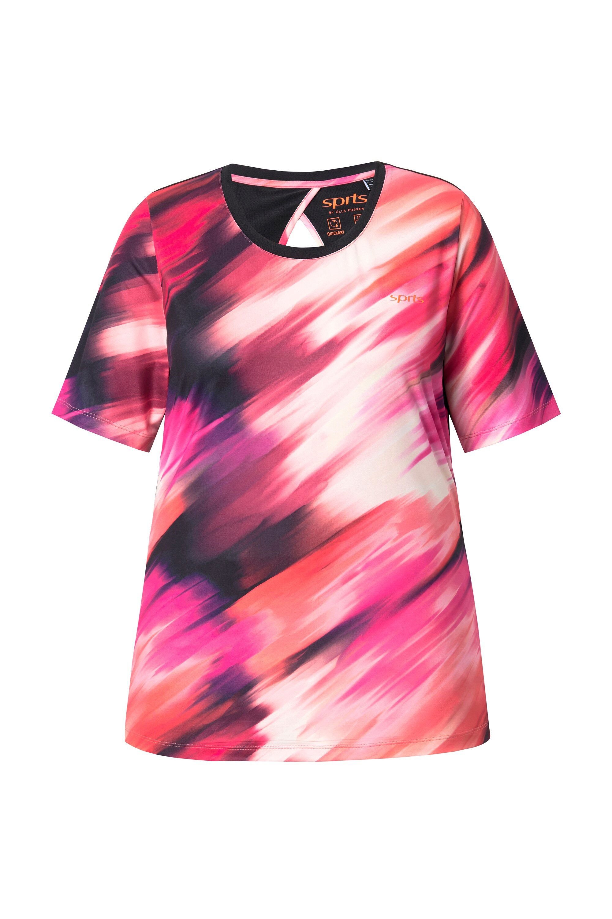 Ulla Popken T-Shirt T-Shirt Rücken-Cut-Out Rundhals günstig online kaufen