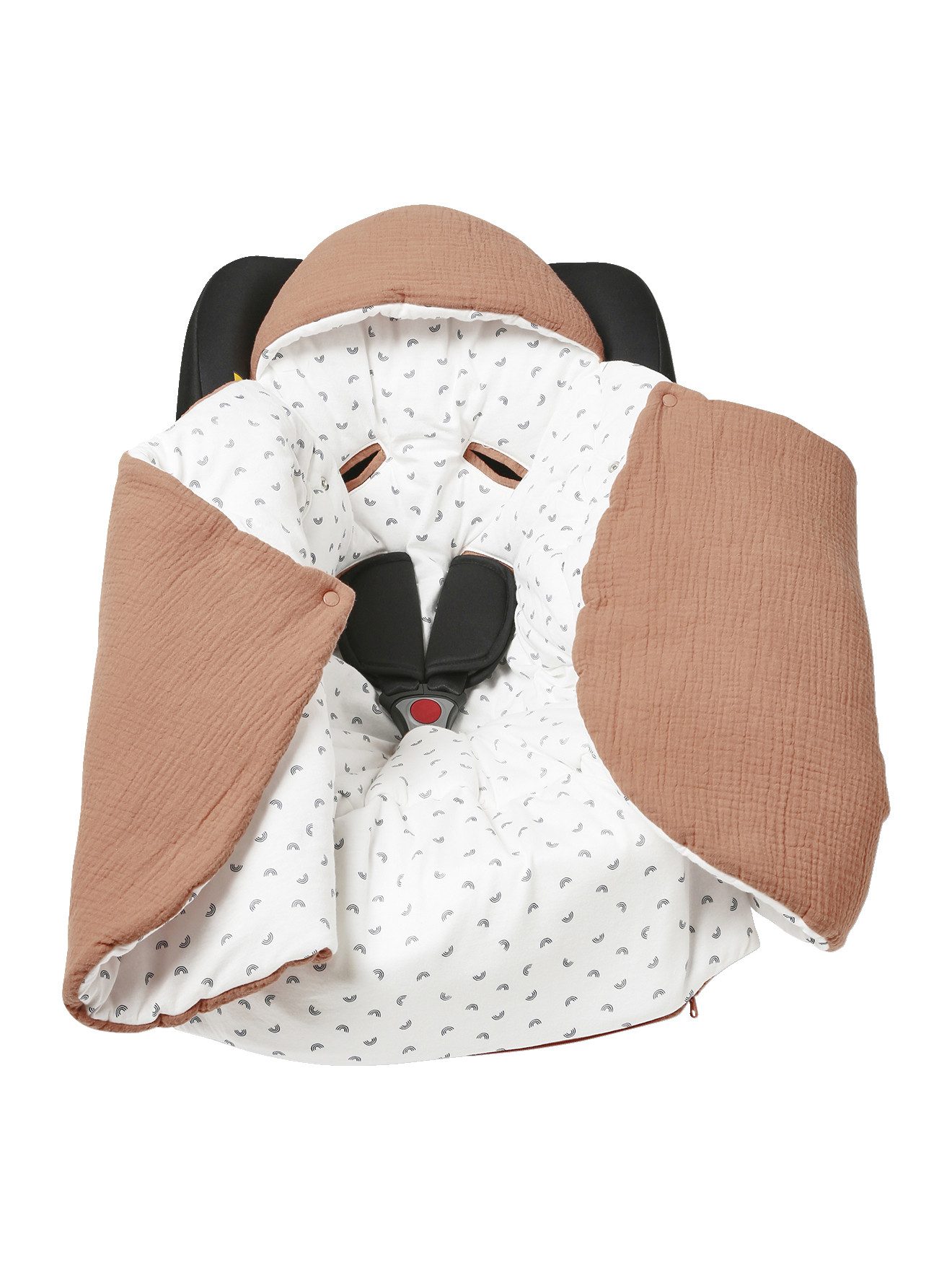 vertbaudet Fußsack 2-in-1 Baby Ausfahrsack/Wickelunterlage, Musselin, 1er-Pack