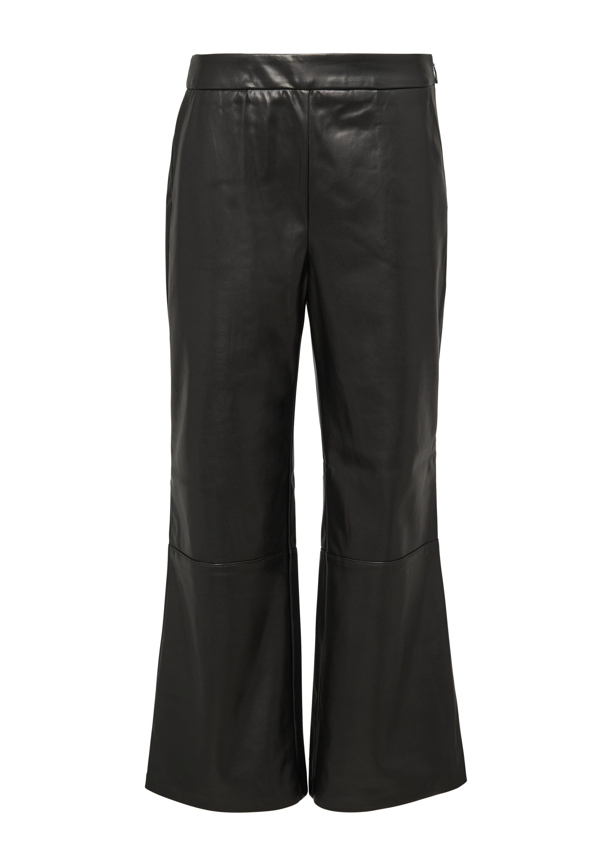 comma 7/8-Hose Hose Flared-Leg-Hose in Leder-Optik günstig online kaufen
