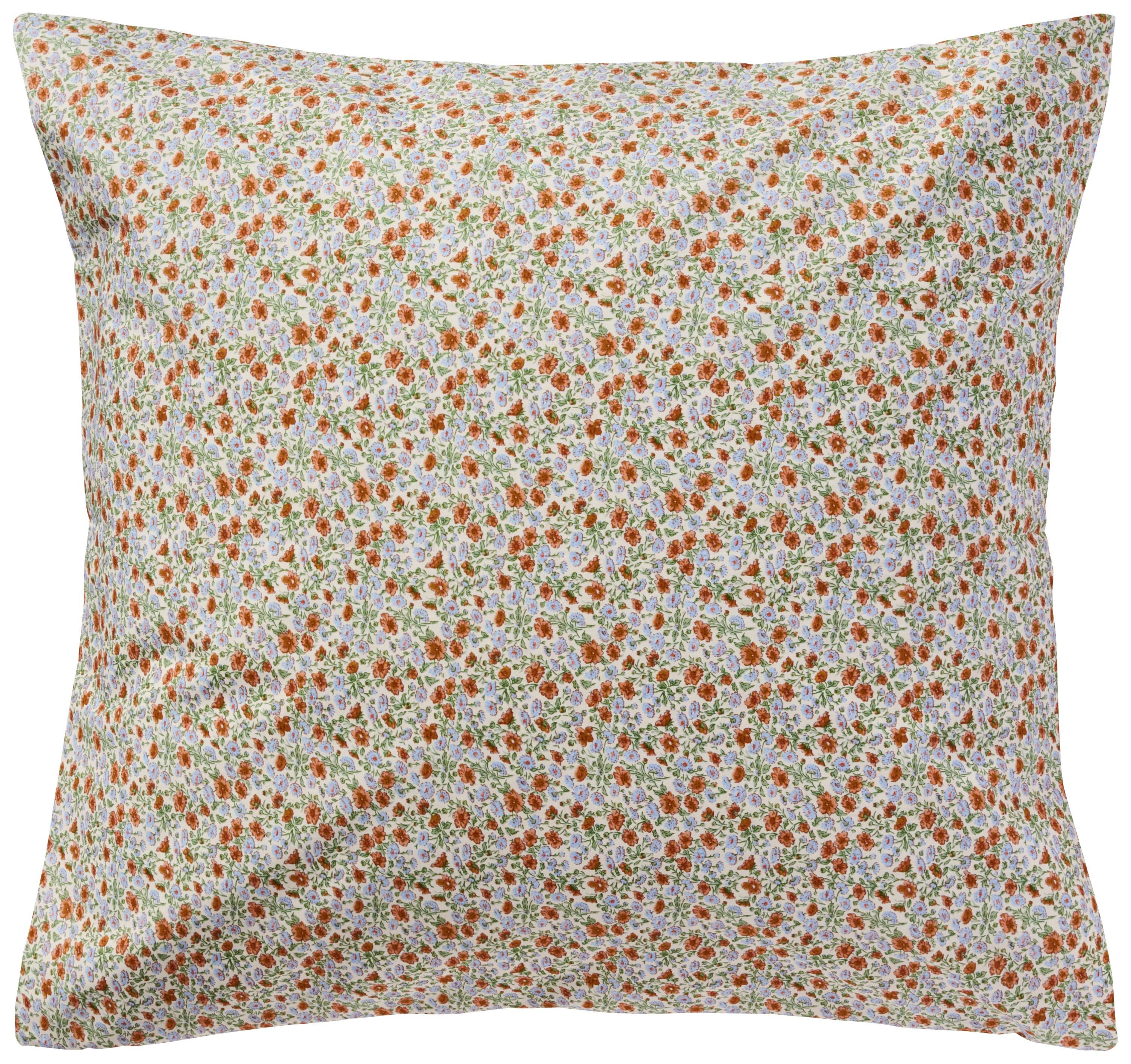 Ib Laursen Kissenbezug Ib Laursen - Kissenbezug Kissenhülle 60x60cm Blau Rost Blumenmuster