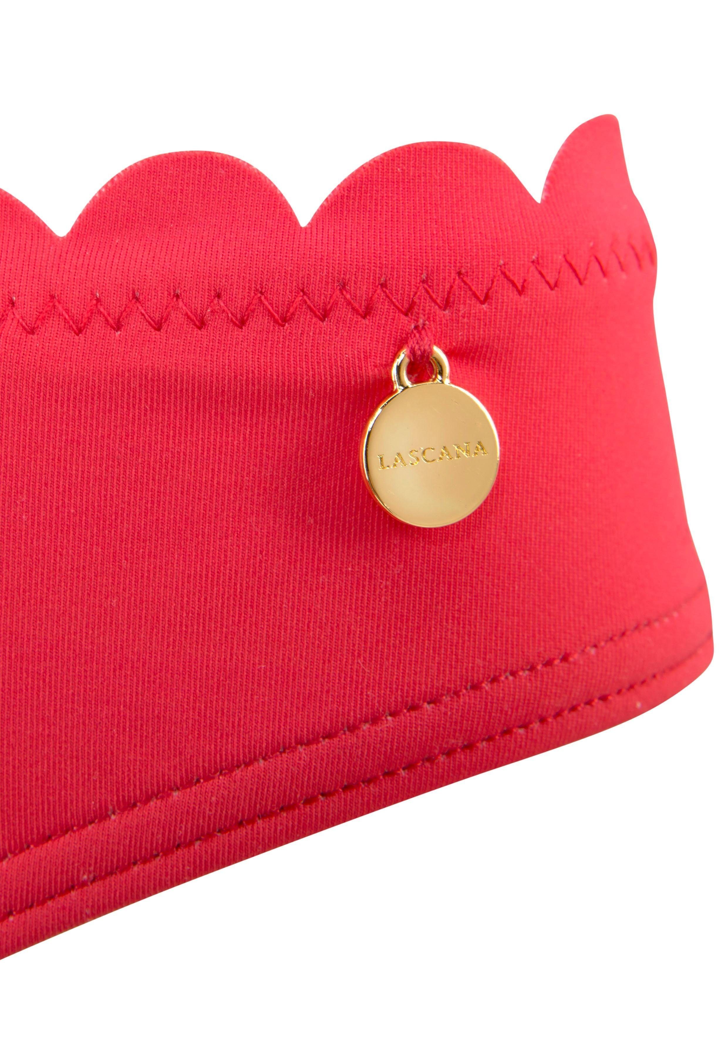 LASCANA Bikini-Hose Scallop mit gelaserter Wellenkante