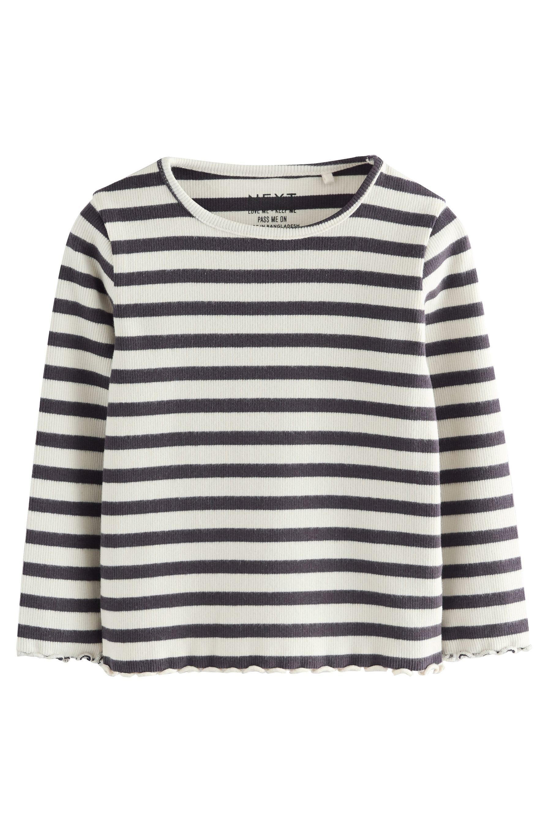 Next Langarmshirt Gerippte Langarmoberteile im 5er-Pack (5-tlg)