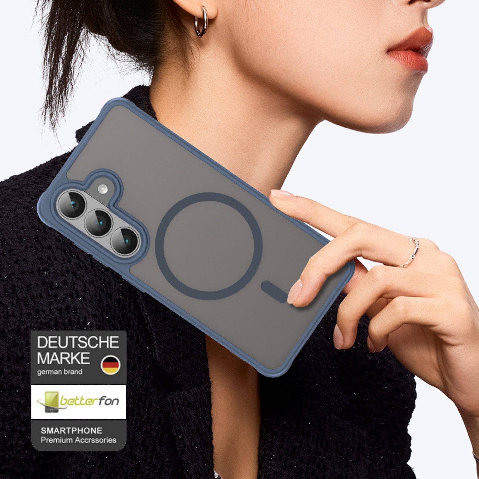 betterfon Handyhülle für Samsung Galaxy Serie Schutzhülle Magnet Case Hülle magnetisch, Magnetisches Laden, mattes Design, kratzfest & stoßfest verarbeitet