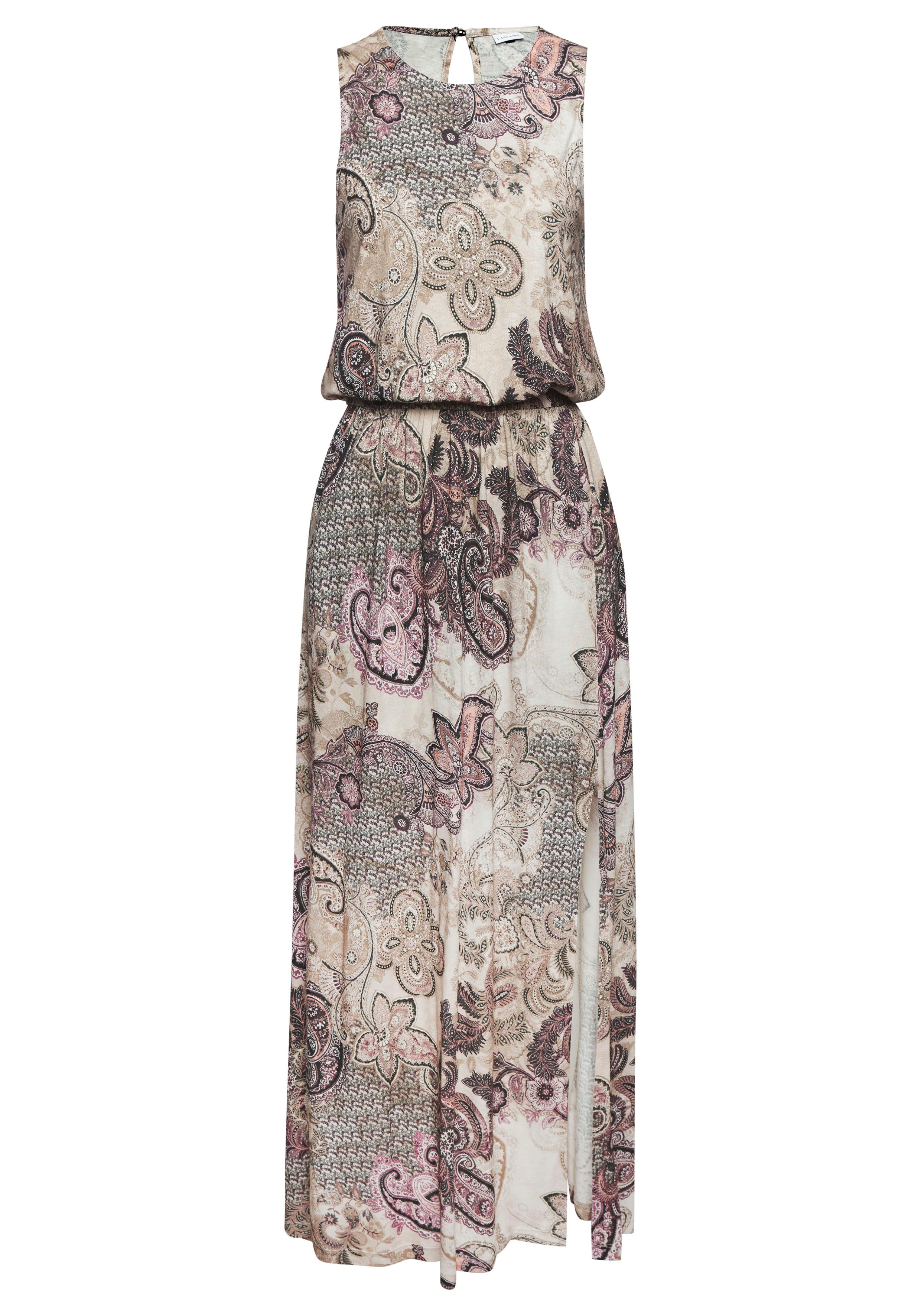 LASCANA Maxikleid mit Paisleyprint und Schlitz, günstig online kaufen