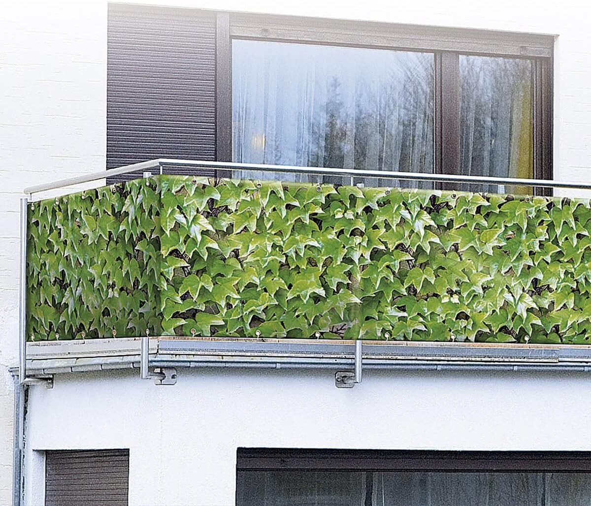 WENKO Balkonsichtschutz Balkon-Sichtschutz WILDER WEIN,schnelltrocknend, Mehrfarbig (1-St)