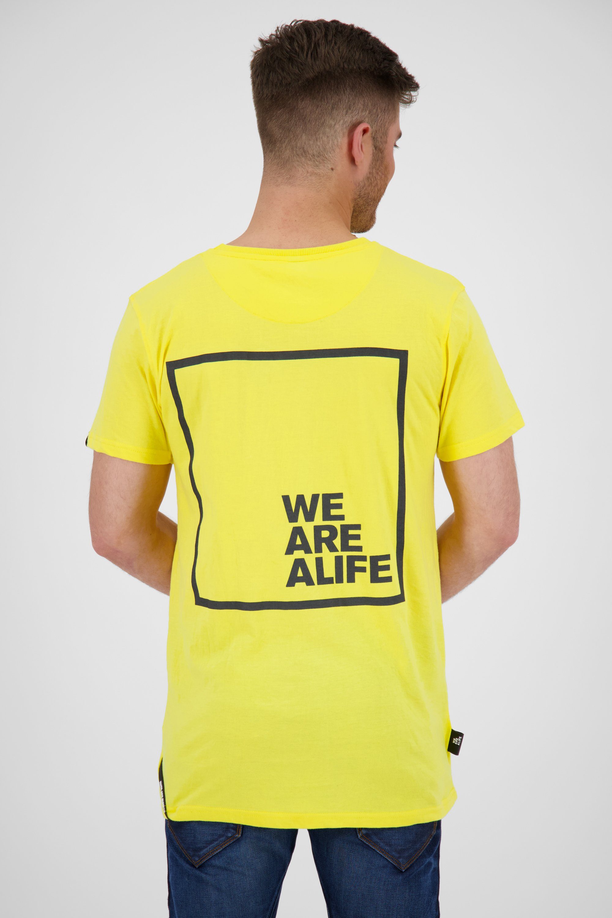 Logo & PocketAK Alife T-Shirt Kickin lime T-Shirt Herren