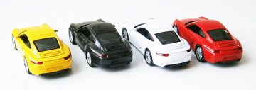 Welly Modellauto PORSCHE 911 (991) Carrera S Modellauto Modell Metall Auto 93 (Rot), Spielzeugauto Kinder Geschenk