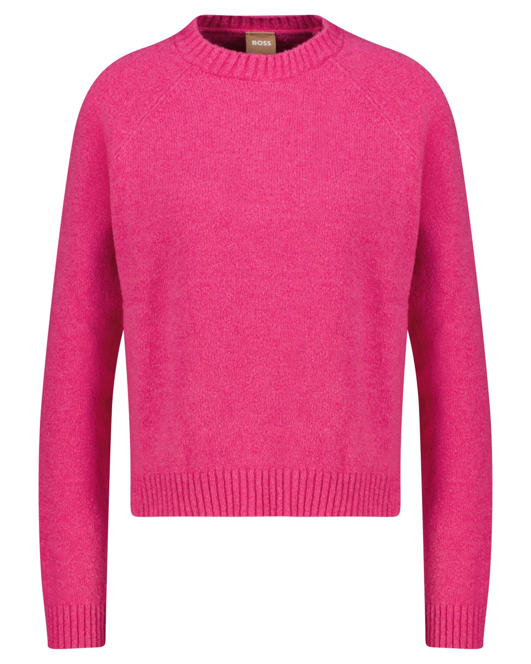 BOSS Strickpullover Damen Strickpullover mit Alpaka FEBISAN (1-tlg) pink (71)