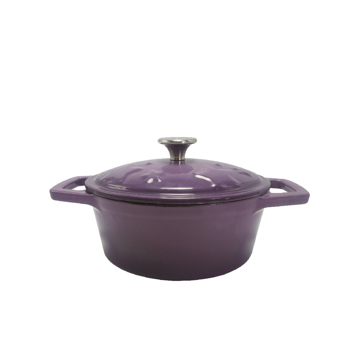 Grillfürst Bratentopf Grillfürst Dutch Oven Sternentöpfchen / Gusseisen Bräter - emailliert - S - lila