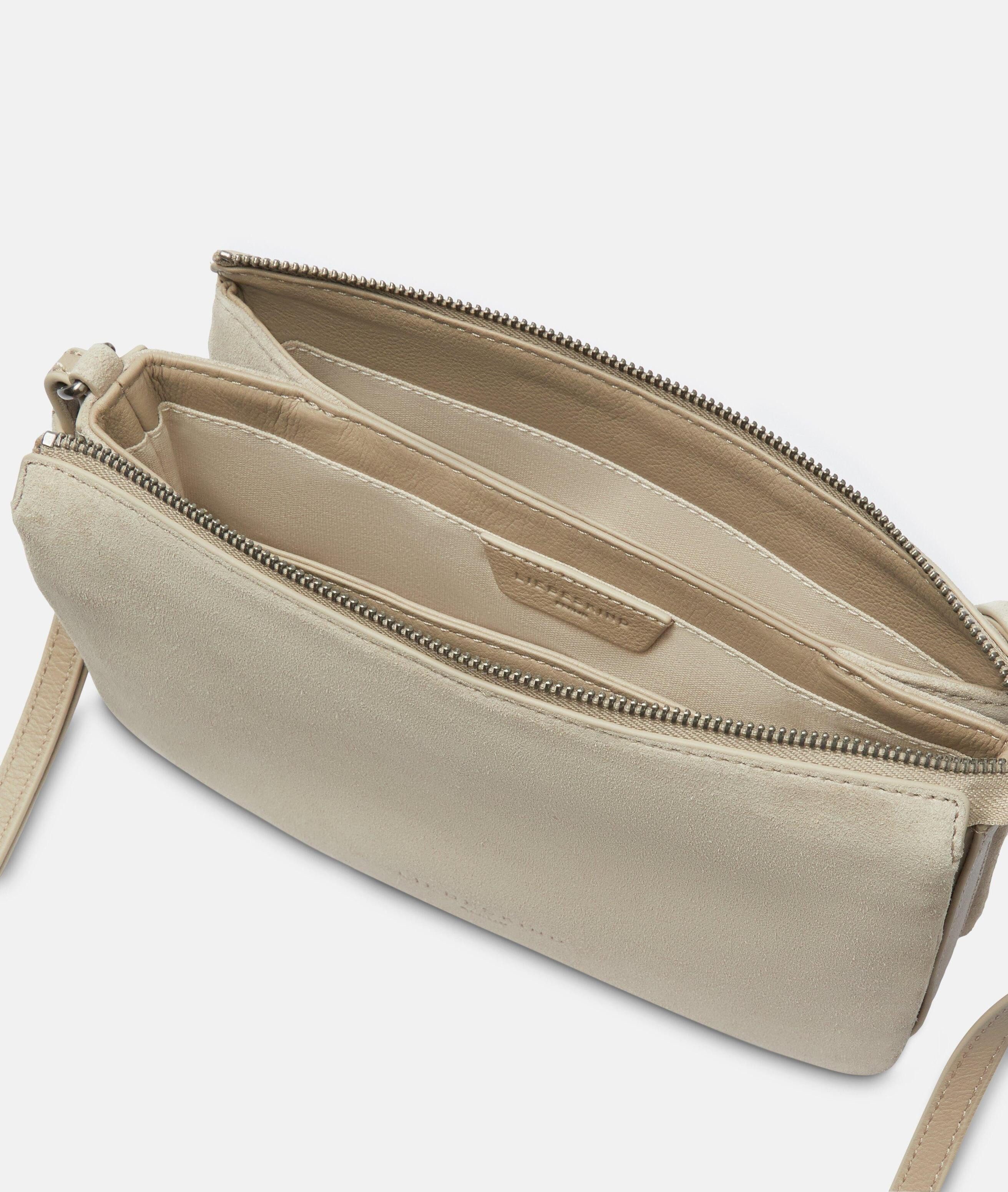 Liebeskind Berlin Umhängetasche Nina Crossbody S, Handliche Umhängetasche aus weichem Veloursleder