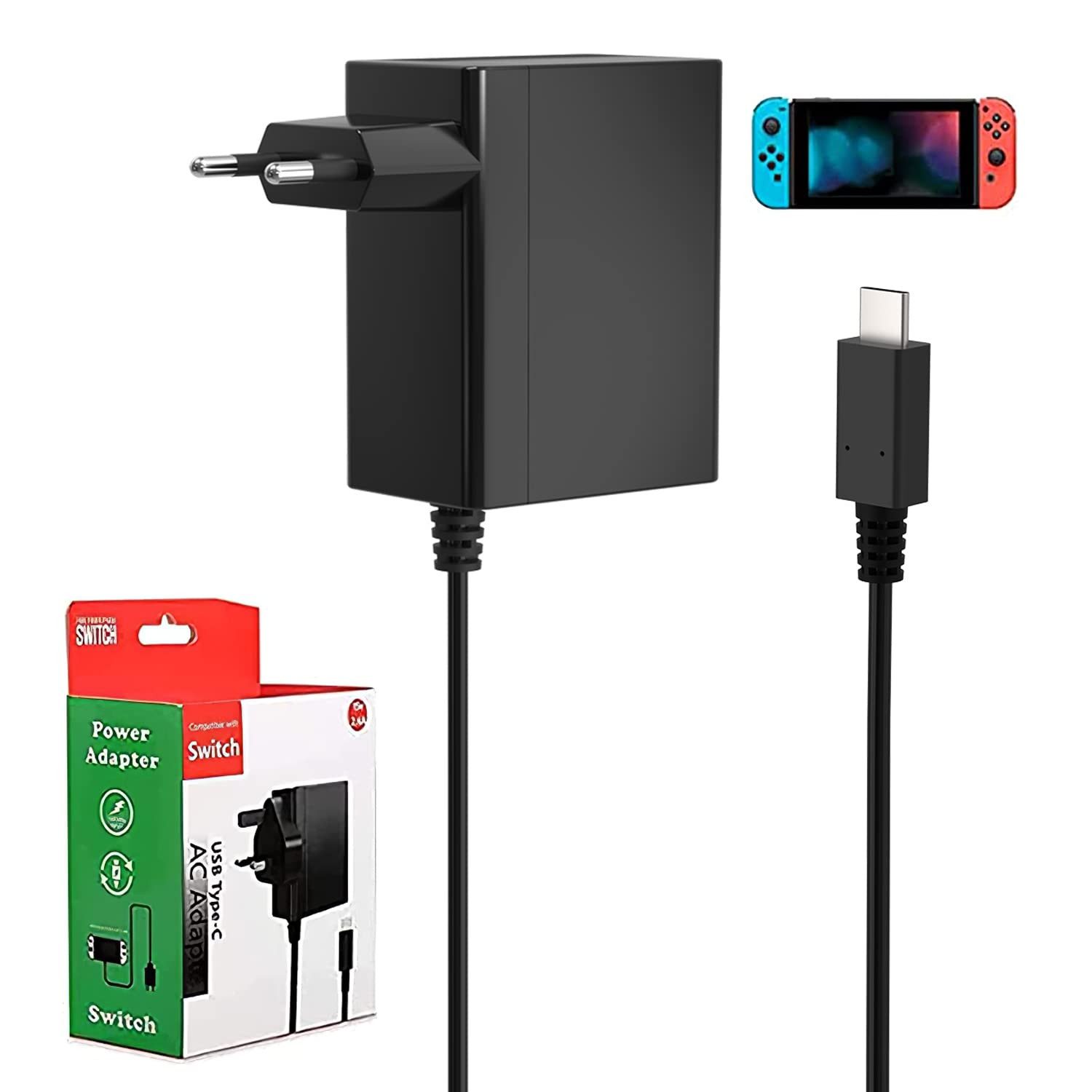 Avisto Nintendo Switch / Lite / OLED Ladegerät AC-Adapter Akku-Ladestation