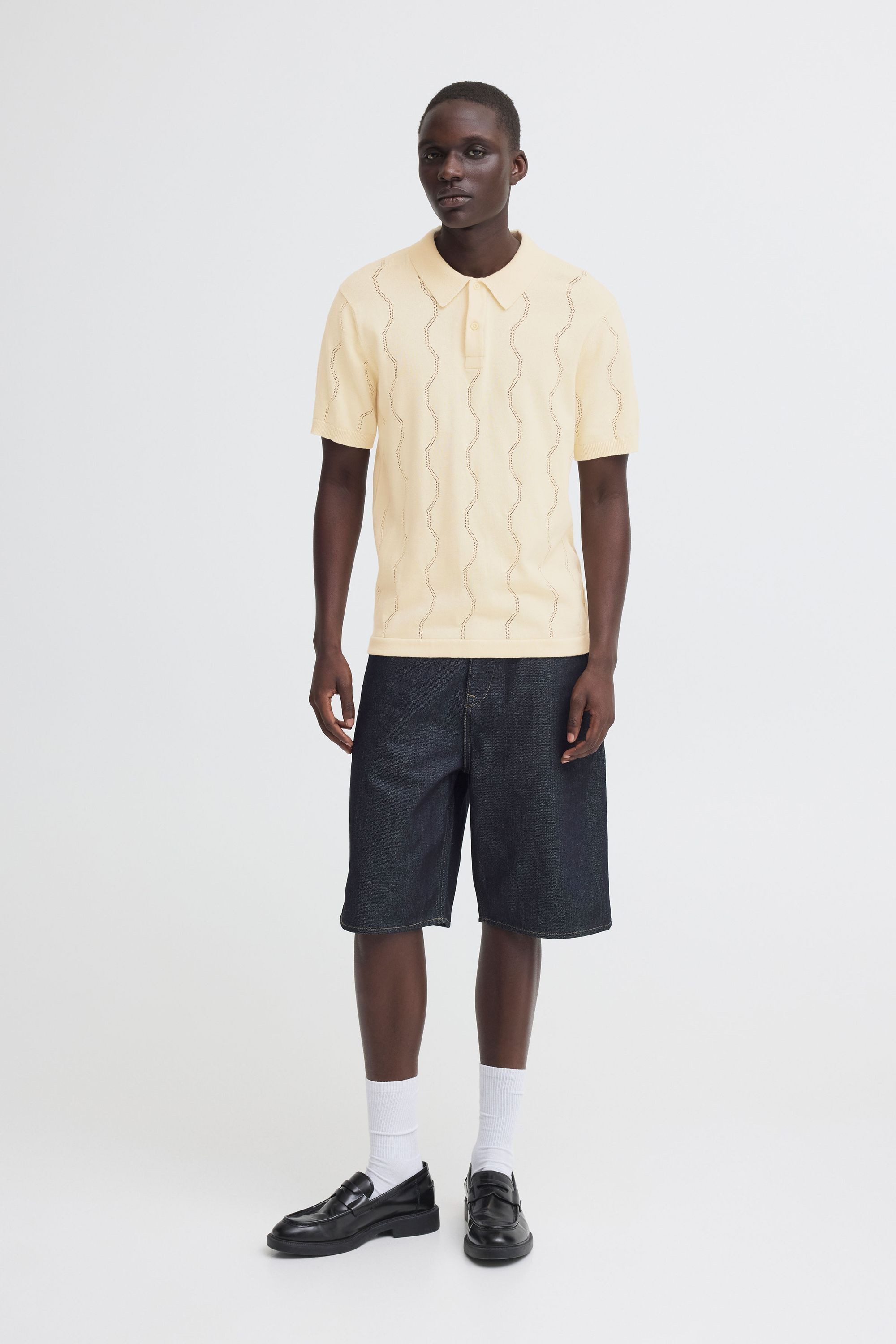 Blend Poloshirt BHDuran Knit (1-tlg) Modernes Poloshirt mit Lochstrickmuster