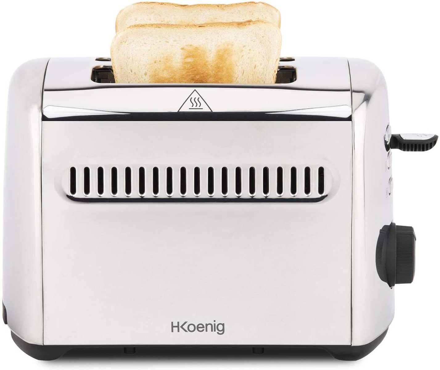 H.Koenig Toaster TOS9 für 2 Scheiben Toast, 950 W