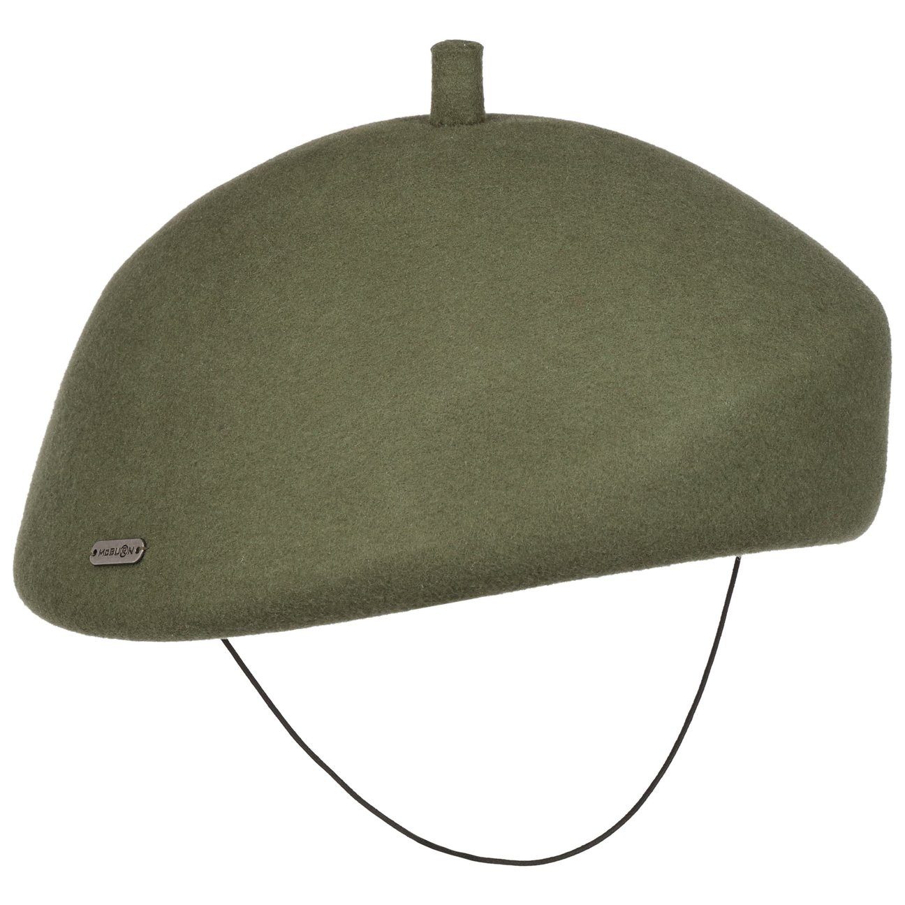 McBurn Baskenmütze (1-St) Baske mit Kinnband, Made in Italy