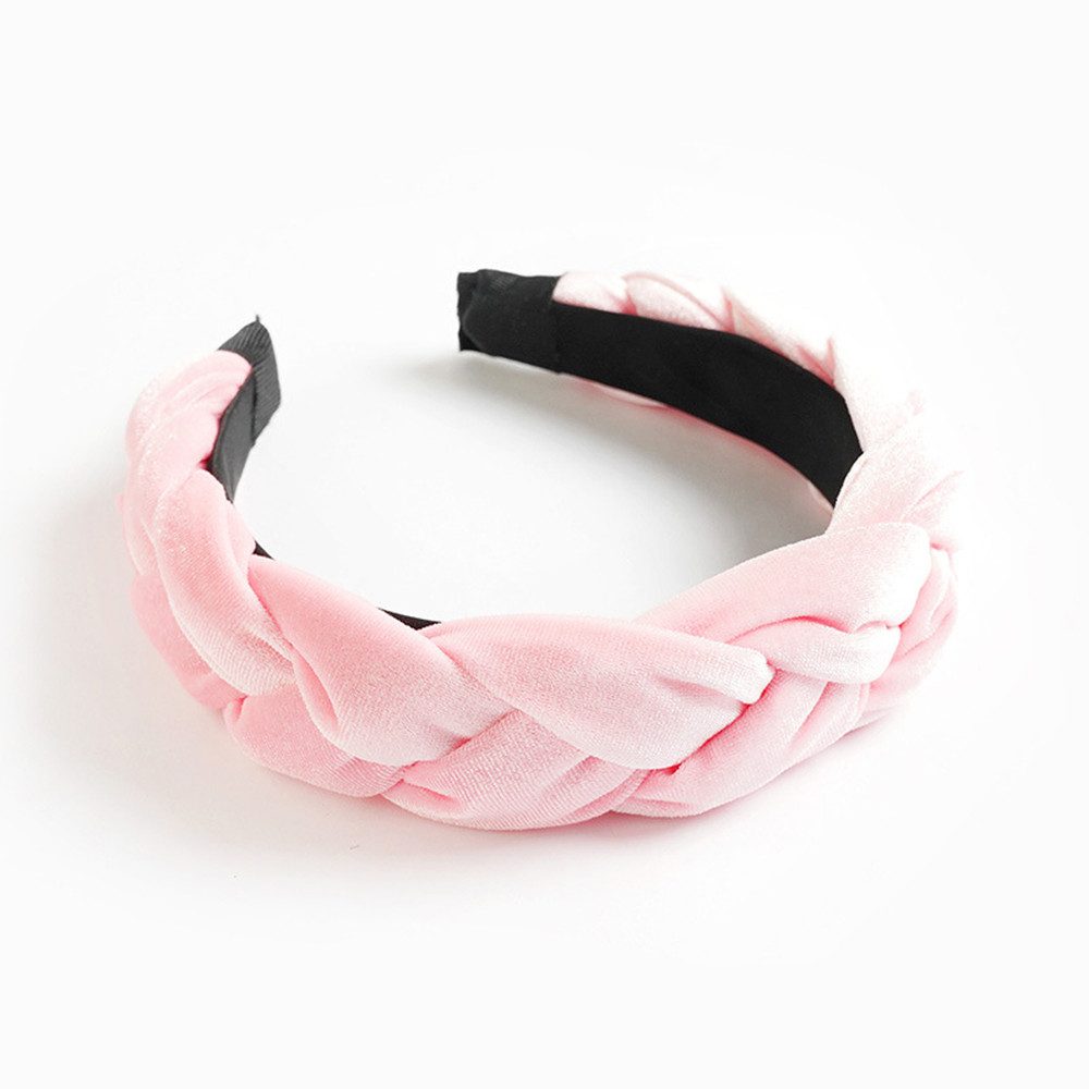 Eovaizge Haarband Damen Geflochtene Stirnbänder Samt Haarreifen Vintage Breit Haarband, Elastische Criss Cross Haarbänder Zubehör für Damen und Mädchen
