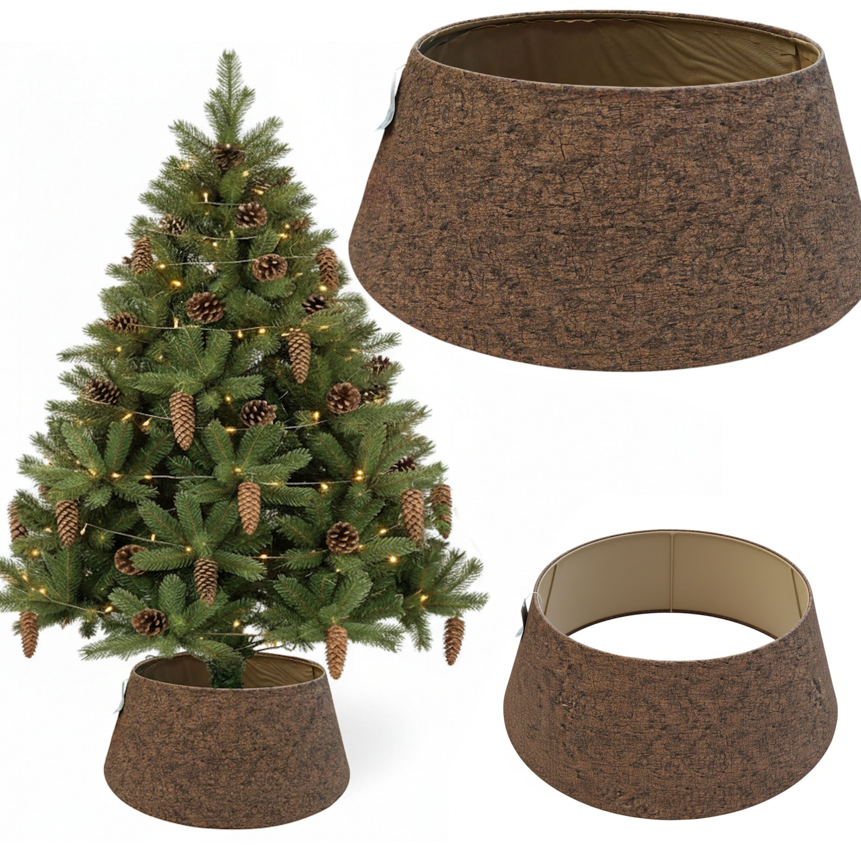 COIL Weihnachtsbaumdecke Weihnachtsbaumabdeckung, Weihnachtsbaumrock, Weihnachtsbaumständer, oval, rechteckig, Durchmesser ab 56 cm