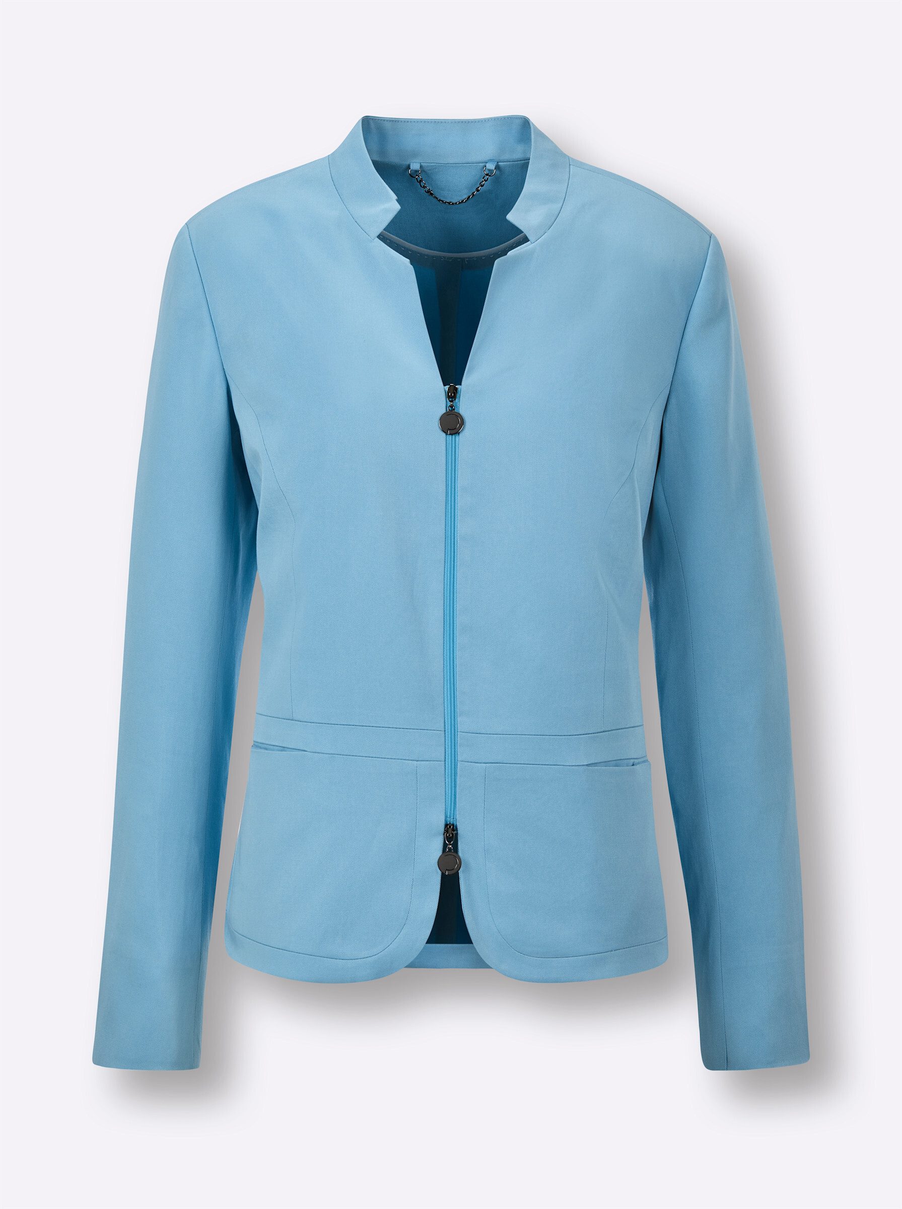 creation L Blusenblazer Lyocell-Leinen-Blazer Langarm