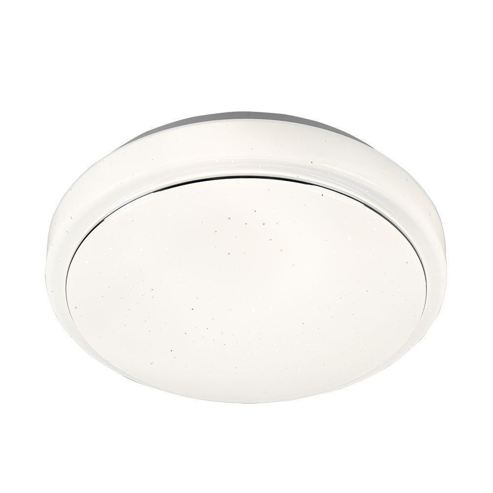 Briloner Leuchten LED Deckenleuchte, LED-Leuchtmittel fest verbaut, Kaltweiß, Warmweiß, Neutralweiß, Tageslichtweiß, Farbwechsel, Deckenlampe Badezimmerleuchte LED CCT dimmbar Sterneneffekt D 28 cm