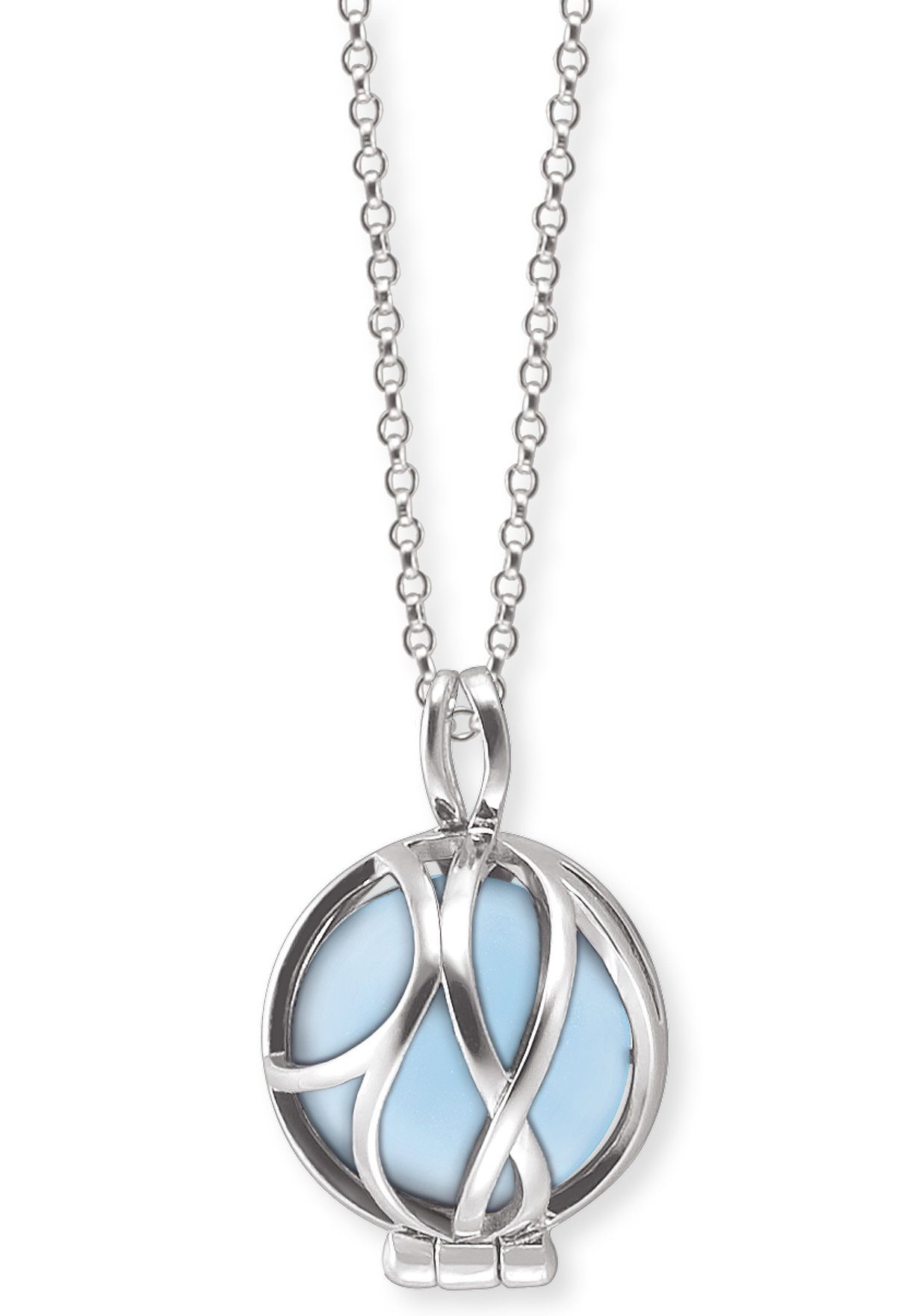 Kette mit Anhänger Powerful Stone Blauer Achat, ERN-HEALPARA-BA-XS