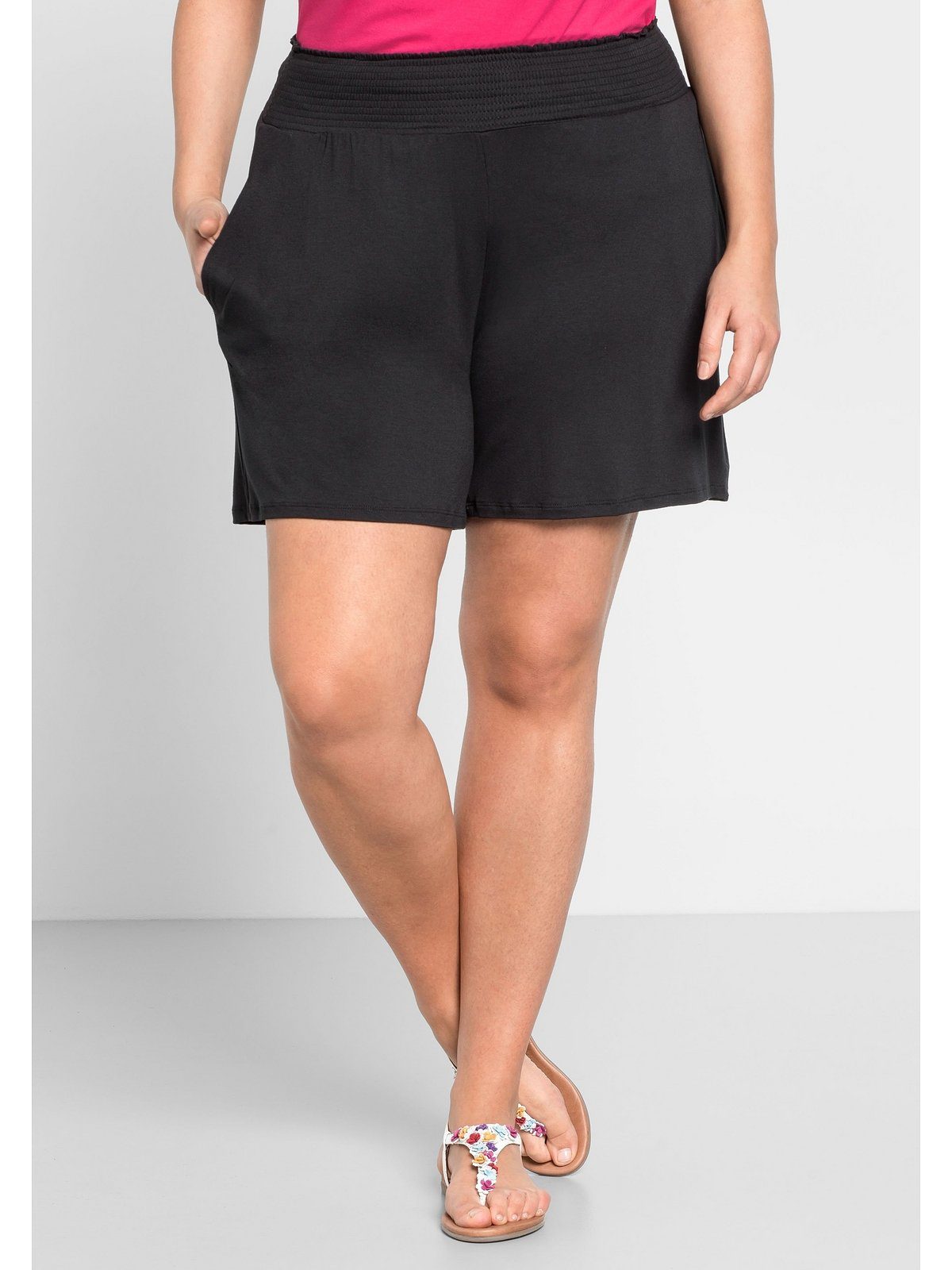 Sheego Shorts Große Größen mit Smokbund günstig online kaufen