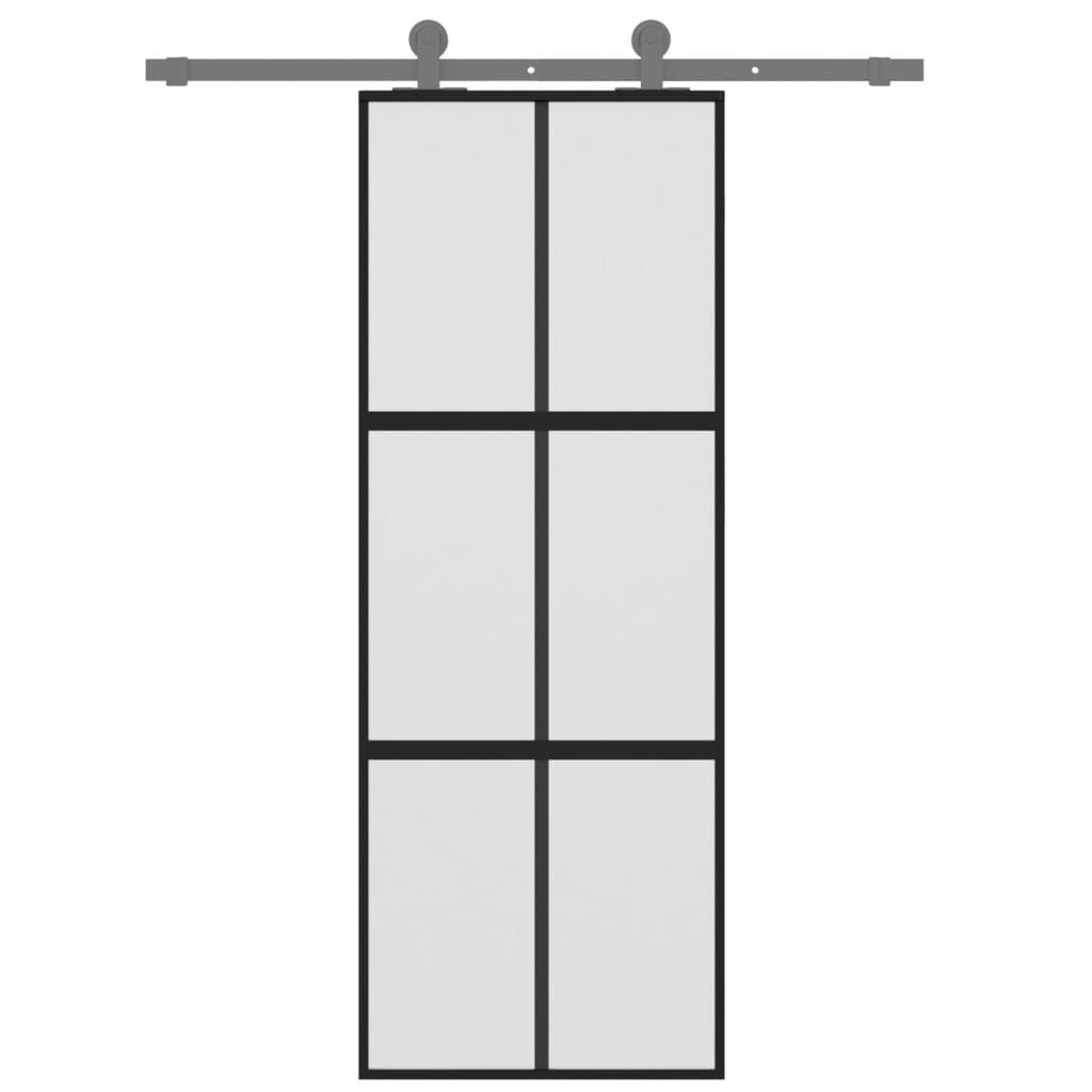 vidaXL Haustür Schiebetür Schwarz 76x205 cm günstig online kaufen