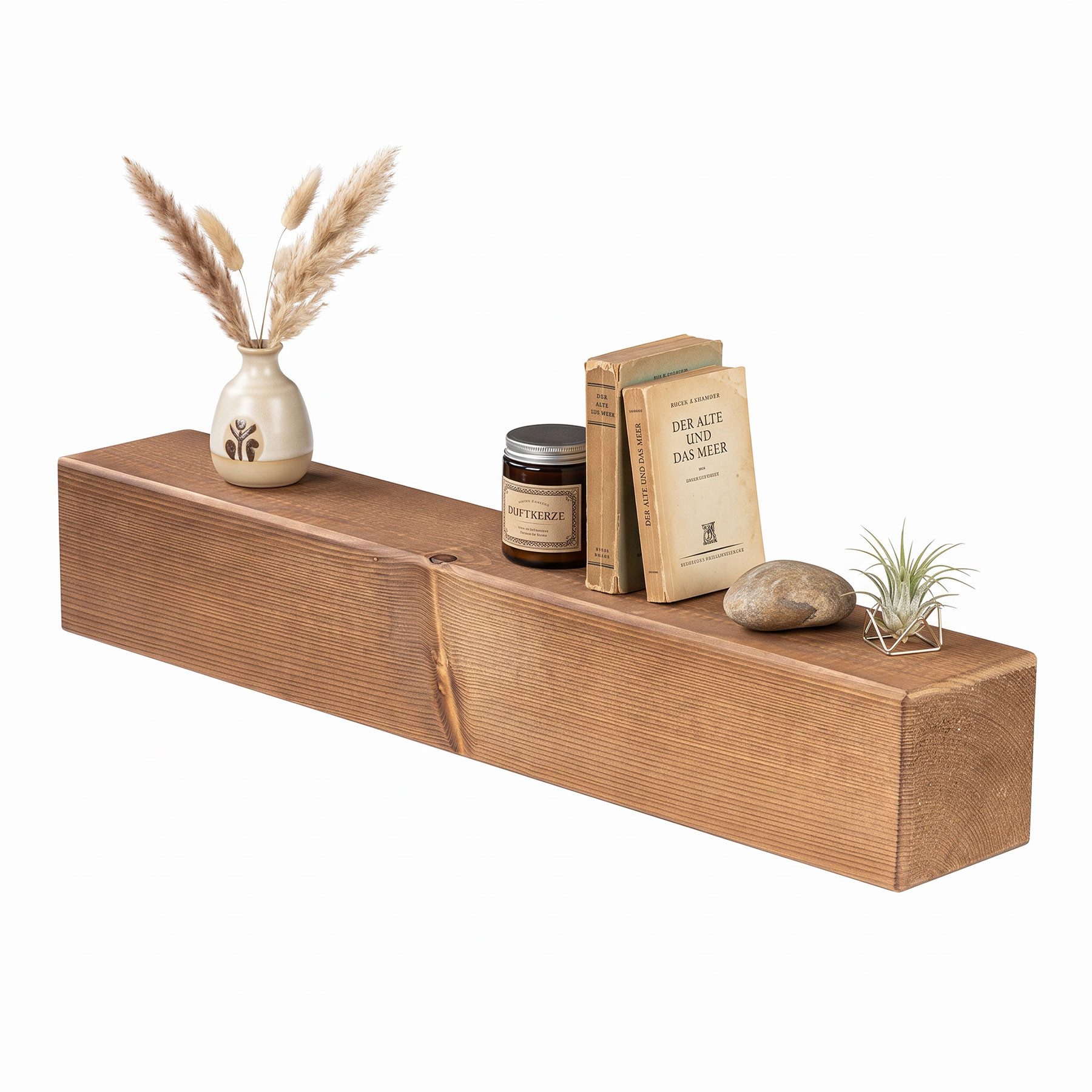 Levandeo® Wandregal, levandeo Wandregal Holz Massiv 60x10cm Eiche Farbig Wandboard Regal