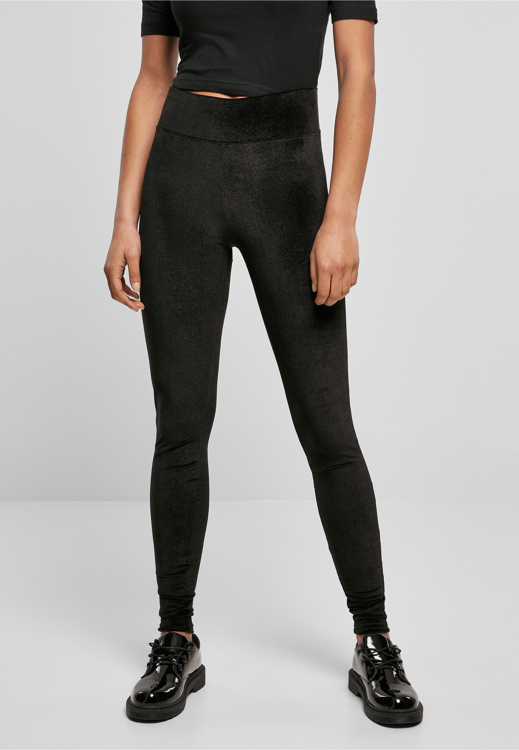 URBAN CLASSICS Leggings Urban Classics Damen Ladies High Waist Velvet Leggings (1-tlg)