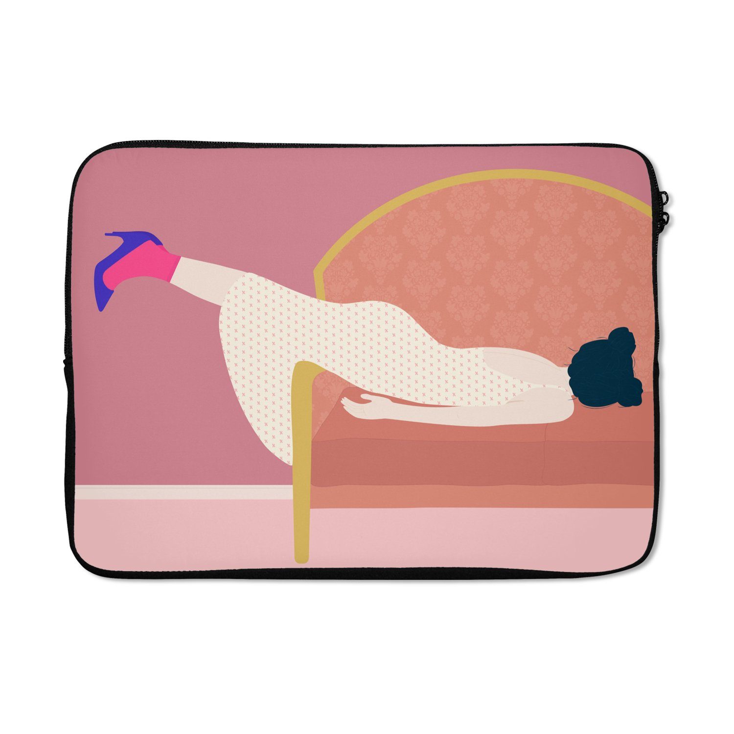 MuchoWow Laptop-Hülle Vintage - Frauen - Pastell 14 Zoll, Schutzhülle für Laptop, Schutz gegen Kratzern, Laptoptasche