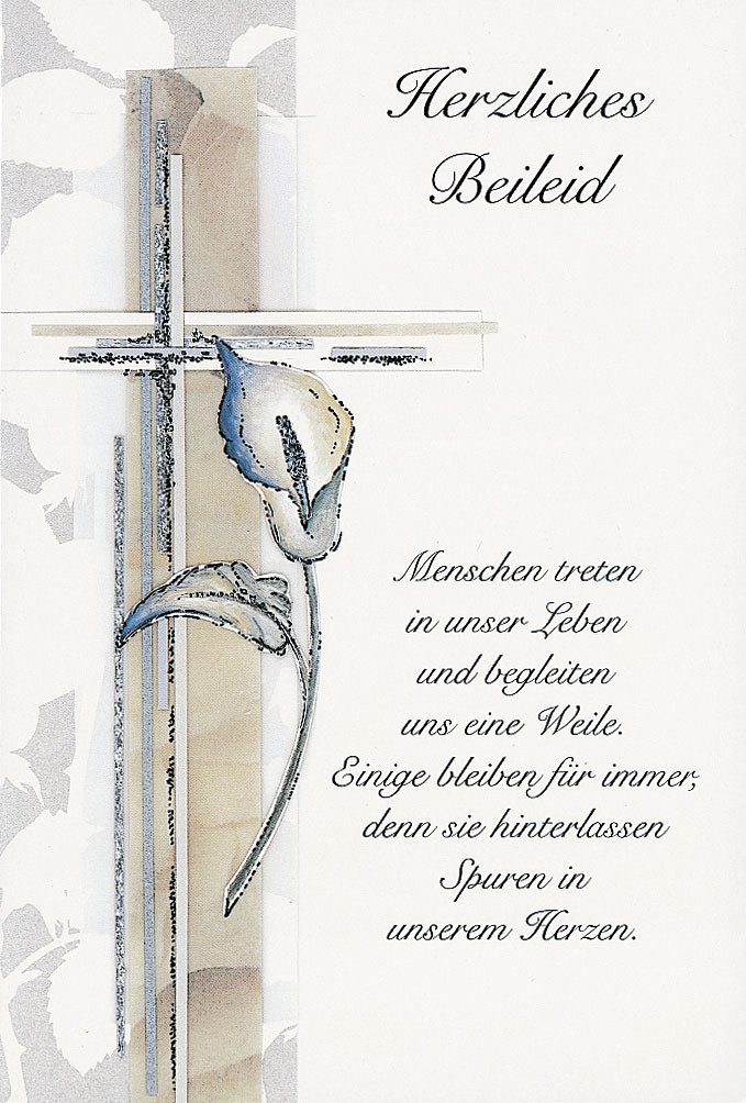BSB Grußkarten Trauer – Beileid - Kondolenzkarte im Format 11,5 x 17 cm mit